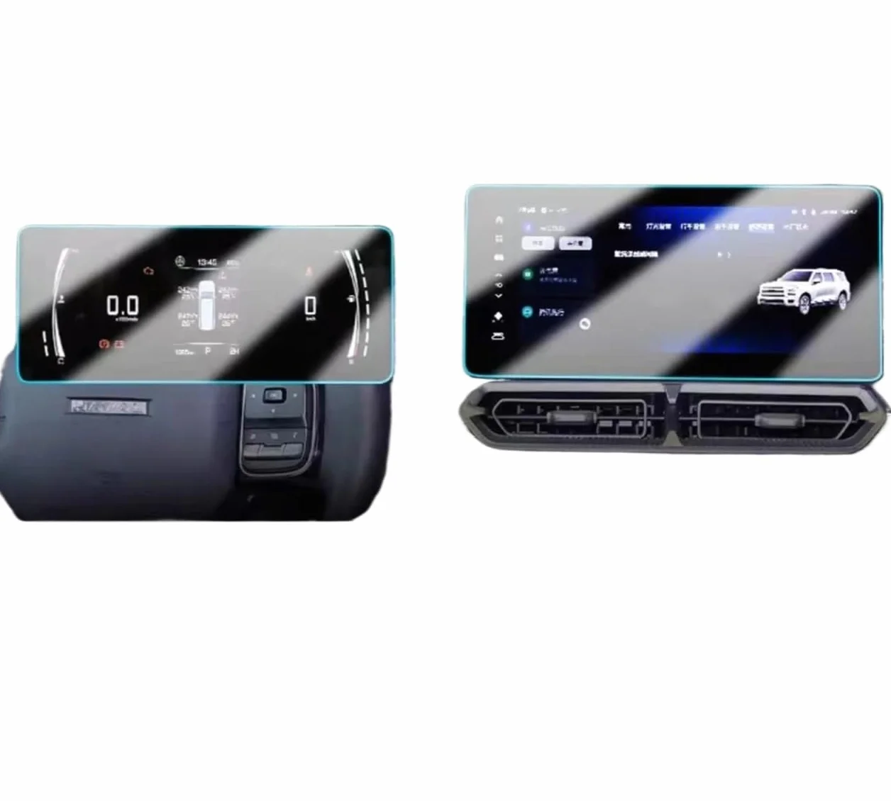 Dla Haval, H5 2023 2024 nawigacja samochodowa Gps i deska rozdzielcza folia ochronna na ekran ze szkła hartowanego Film z wyświetlaczem nawigacji(Dashboard And Gps)