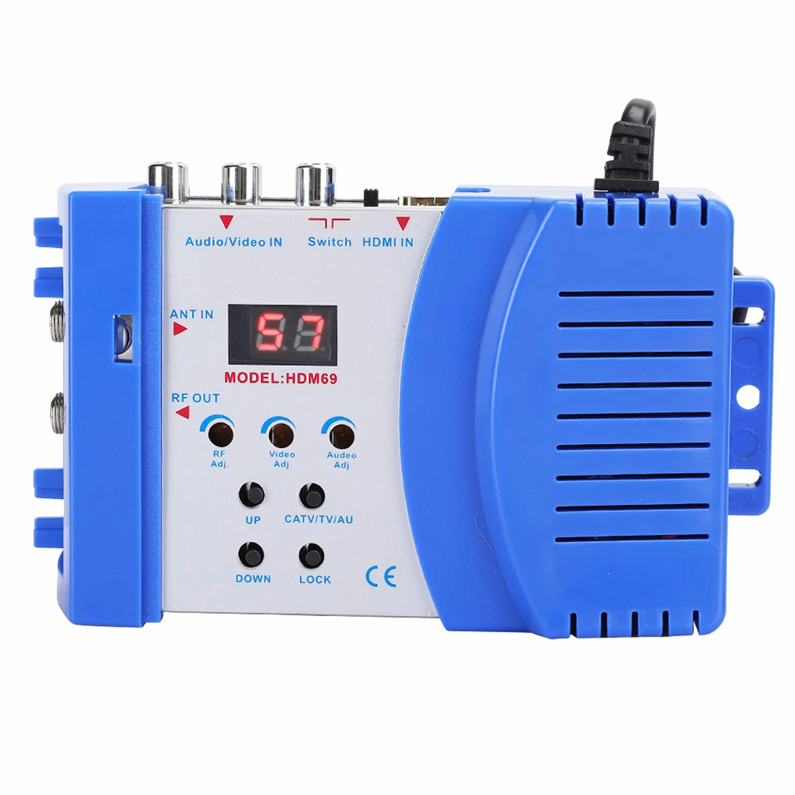 HDM69 Cyfrowy Modulator RF HDMI, Konwerter AV na RF 47~868 MHz, Standardowy Modulator Przenośny VHF UHF PAL, dla UE 100-240 V