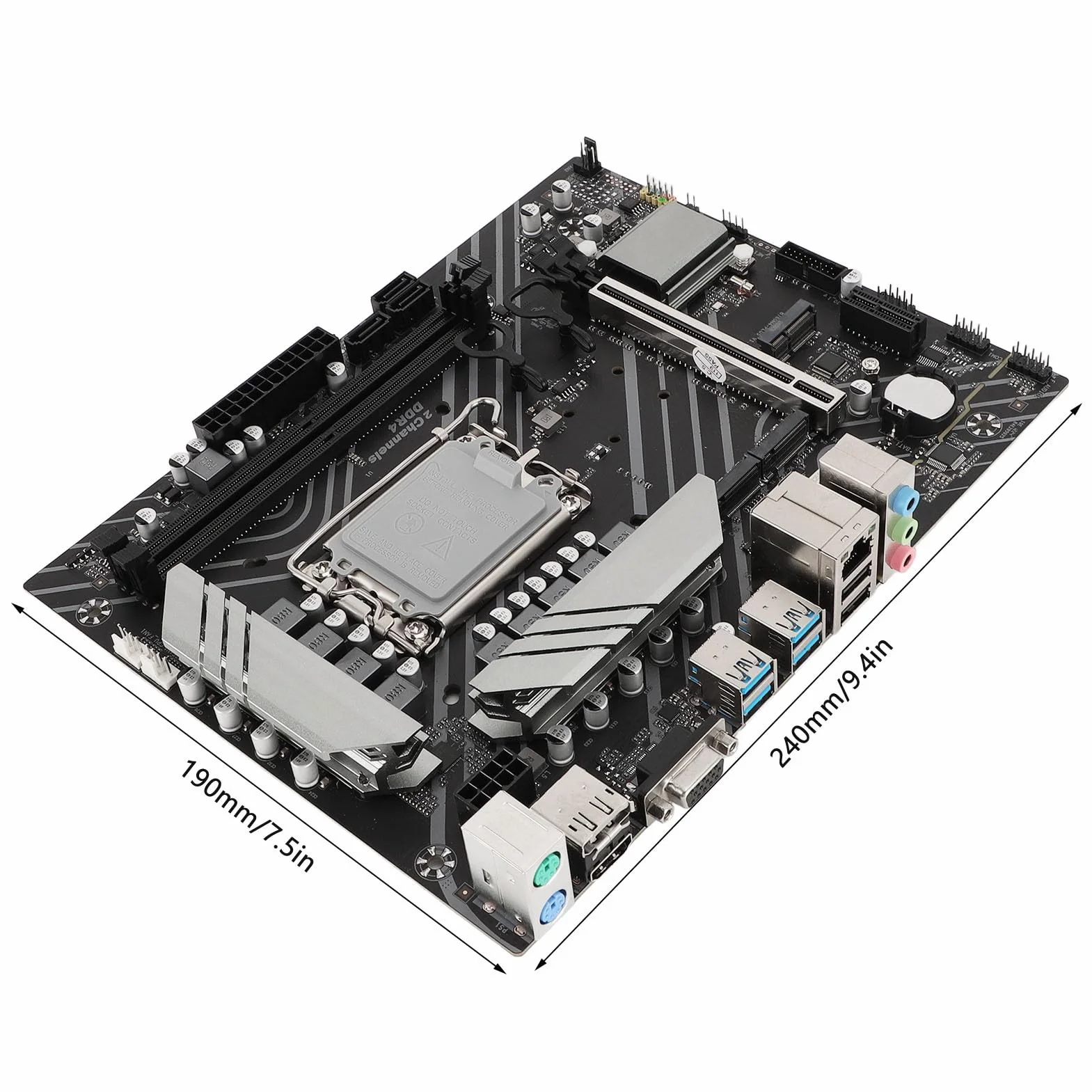 Płyta Główna do Gier B760M4, Płyta Główna DDR4 RAM 1000Mbps LAN Mining dla Procesora LGA 1700, Dwa Gniazda M.2, M.2 Wi Fi, PCIE X16 Gen 4.0, USB3.2 Gen1 X4, USB2.0 X2, Serial