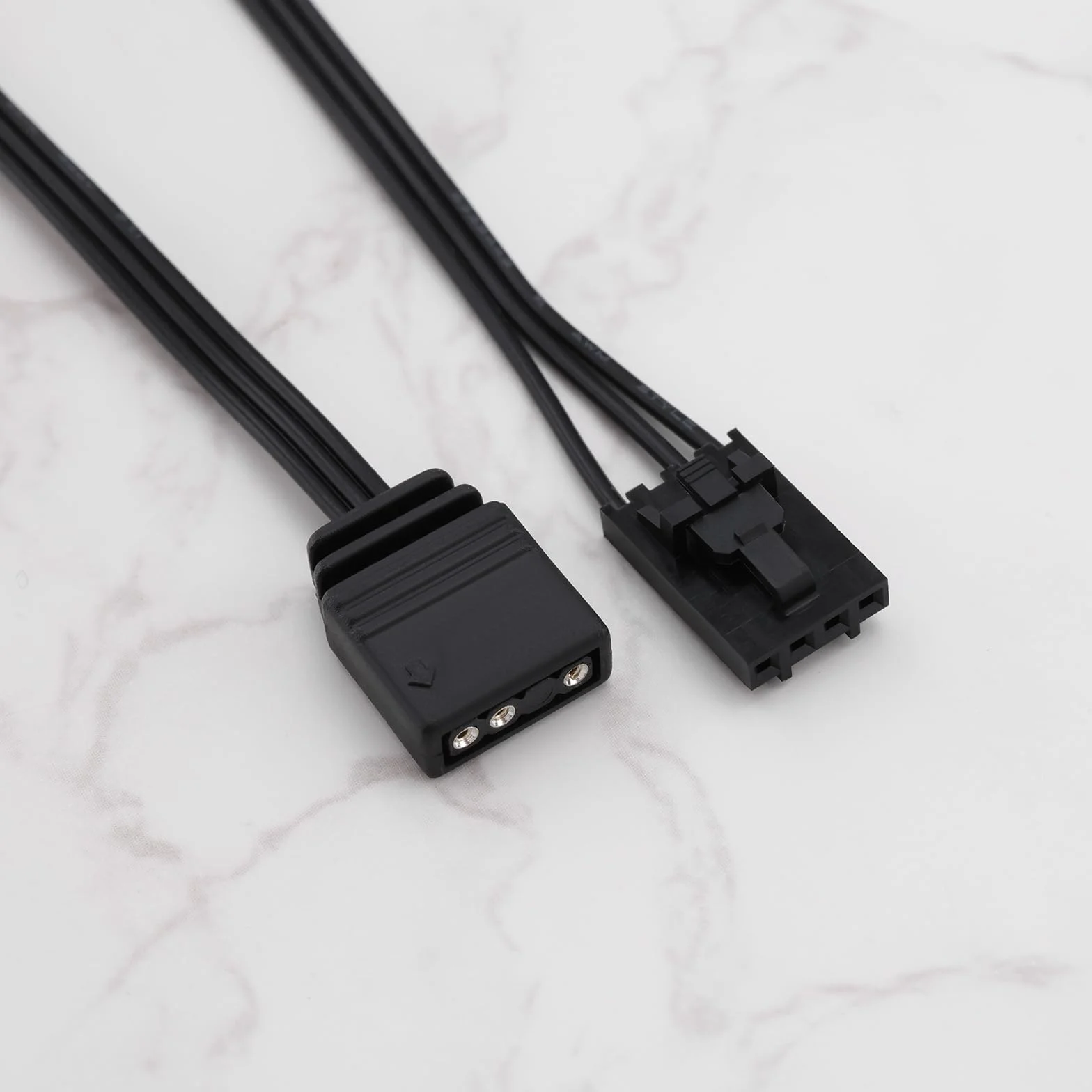 2 x 25 cm 4-biegunowy RGB na standardowy 5 V 3-biegunowy ARGB adapter-złącze, kompatybilny z adapterem kontrolera Pirate Ship QL LL120 ICUE Shenguang Sync