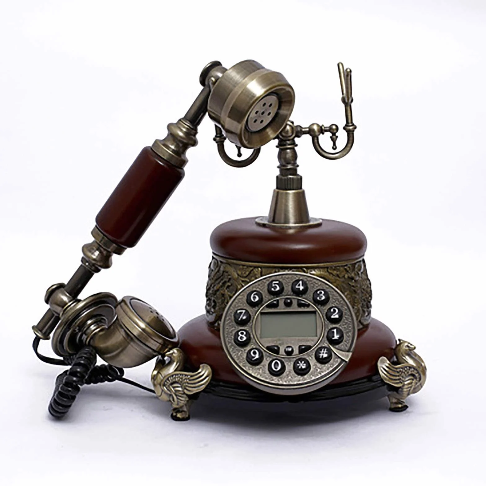 Retro Vintage Telefon Willa w stylu europejskim Antyczny telefon Moda stacjonarny Przycisk wybierania numeru Dekoracja