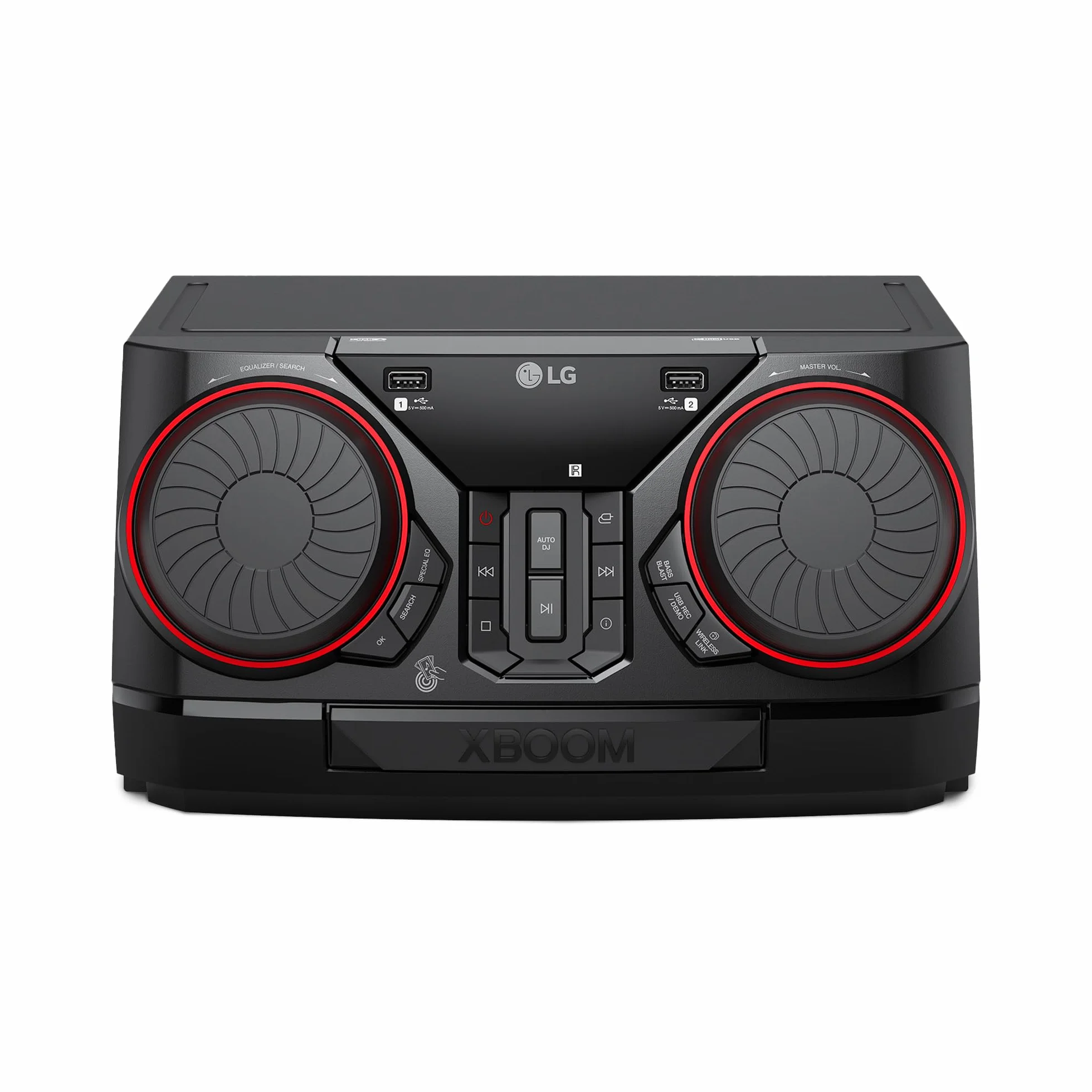 LG CK43N mikrowieża XBOOM, system dźwiękowy 300 W, Bluetooth, USB, wejście Aux, synchronizacja TV, kontrola imprez, korektor, odtwarzacz MP3, potężny dźwięk do domu i na imprezy, czarny