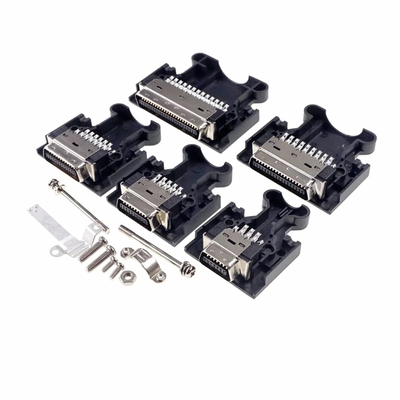 Męski adapter złącza jack mono, 1 5 20 szt. Złącze SCSI MDR 14 20Pin 26 36 50 Pozycje Wtyczka męska Gniazdo napędu(50 Pin Sm 50l,5pcs)