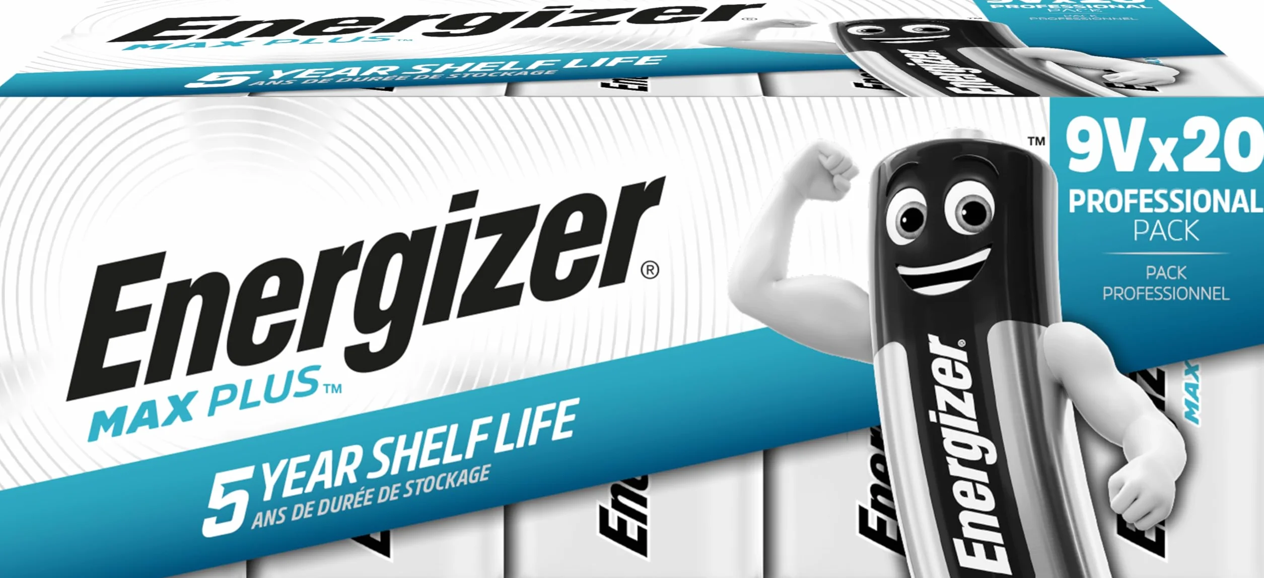 Energizer Max Plus 9 V baterie alkaliczne - opakowanie 20