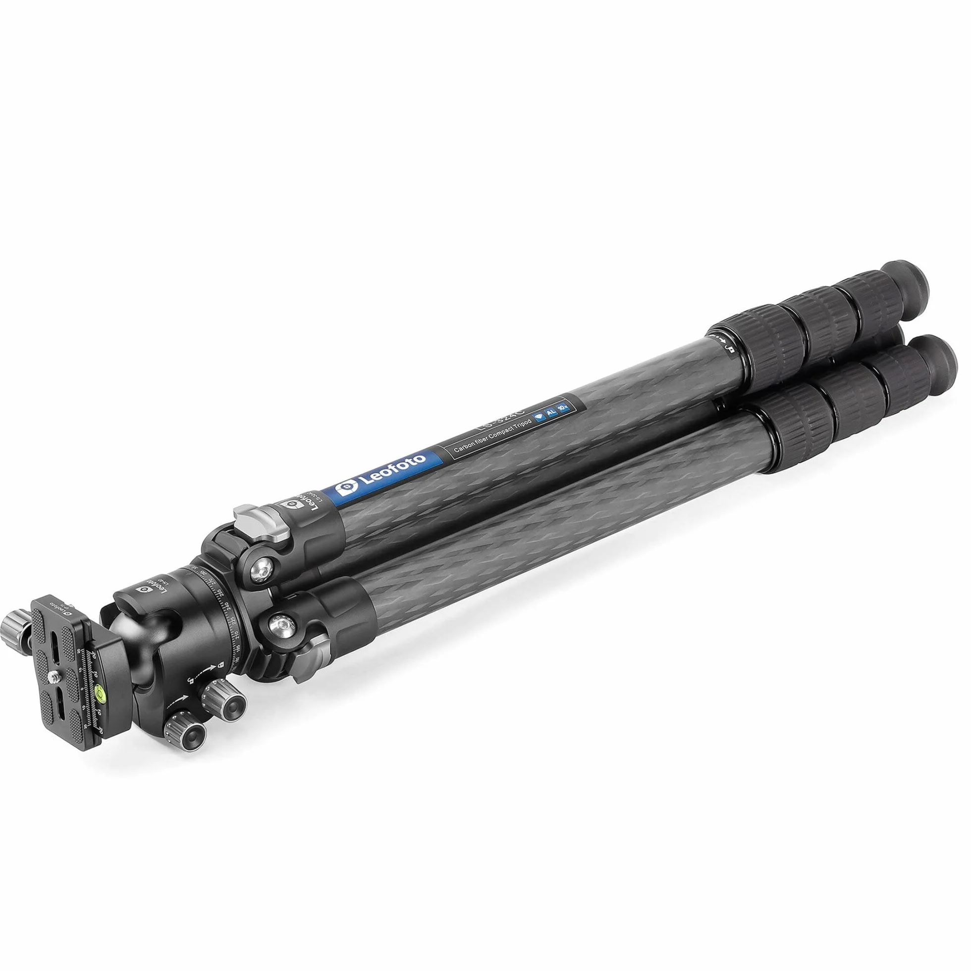 Leofoto - Ranger - Węglowy statyw do aparatów - głowica kulowa w zestawie - nośność 15 kg - wysuwane nóżki - Wysokość: 17 cm - 171 cm - LS-324C + głowica kulowa LH-40