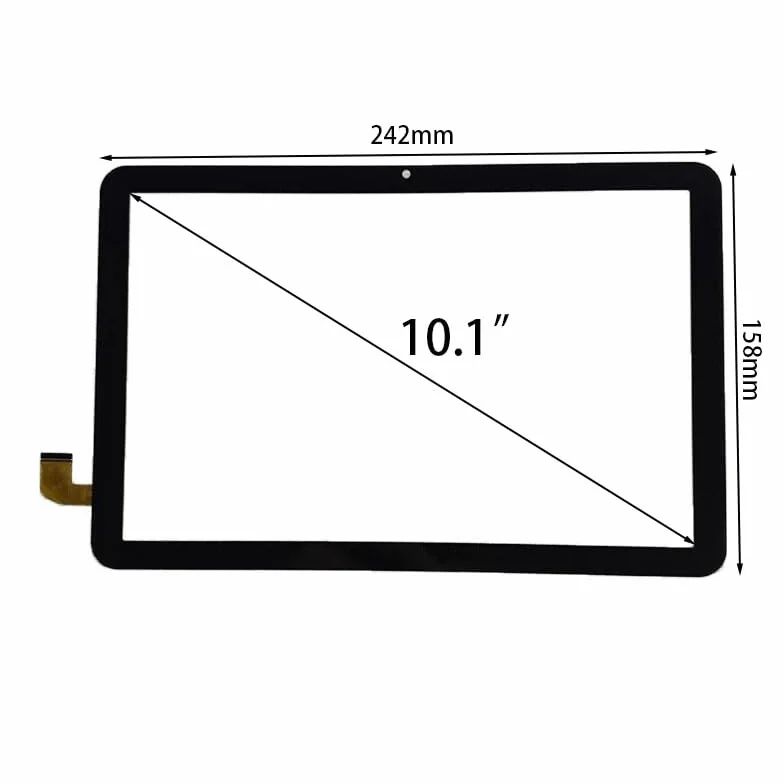 Generic 10,1-calowy panel dotykowy szkło digitizer do PEAQ PET 10181-F464E, czarny