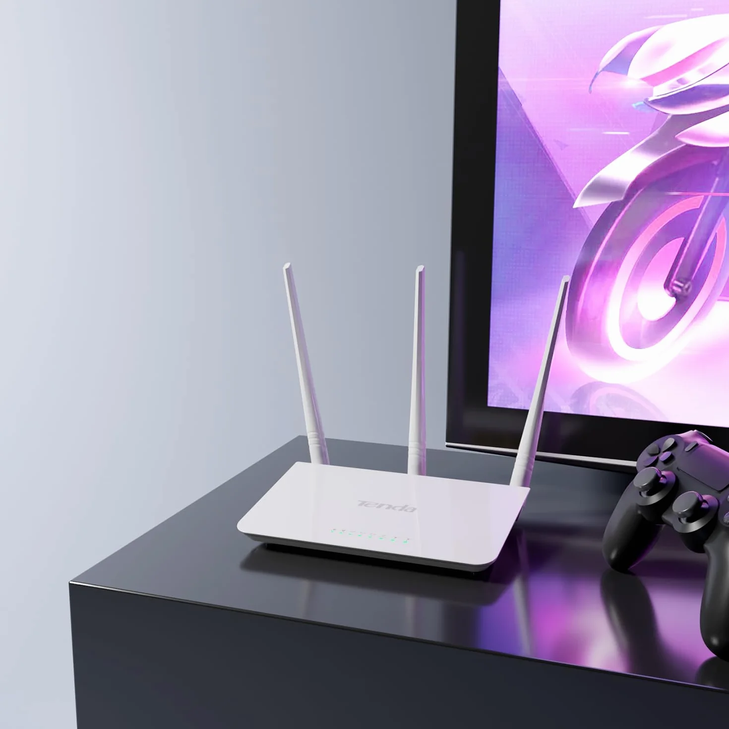 Tenda F3 Router Bezprzewodowy Fast Ethernet, 300Mbps, 2.4GHz, Bianco