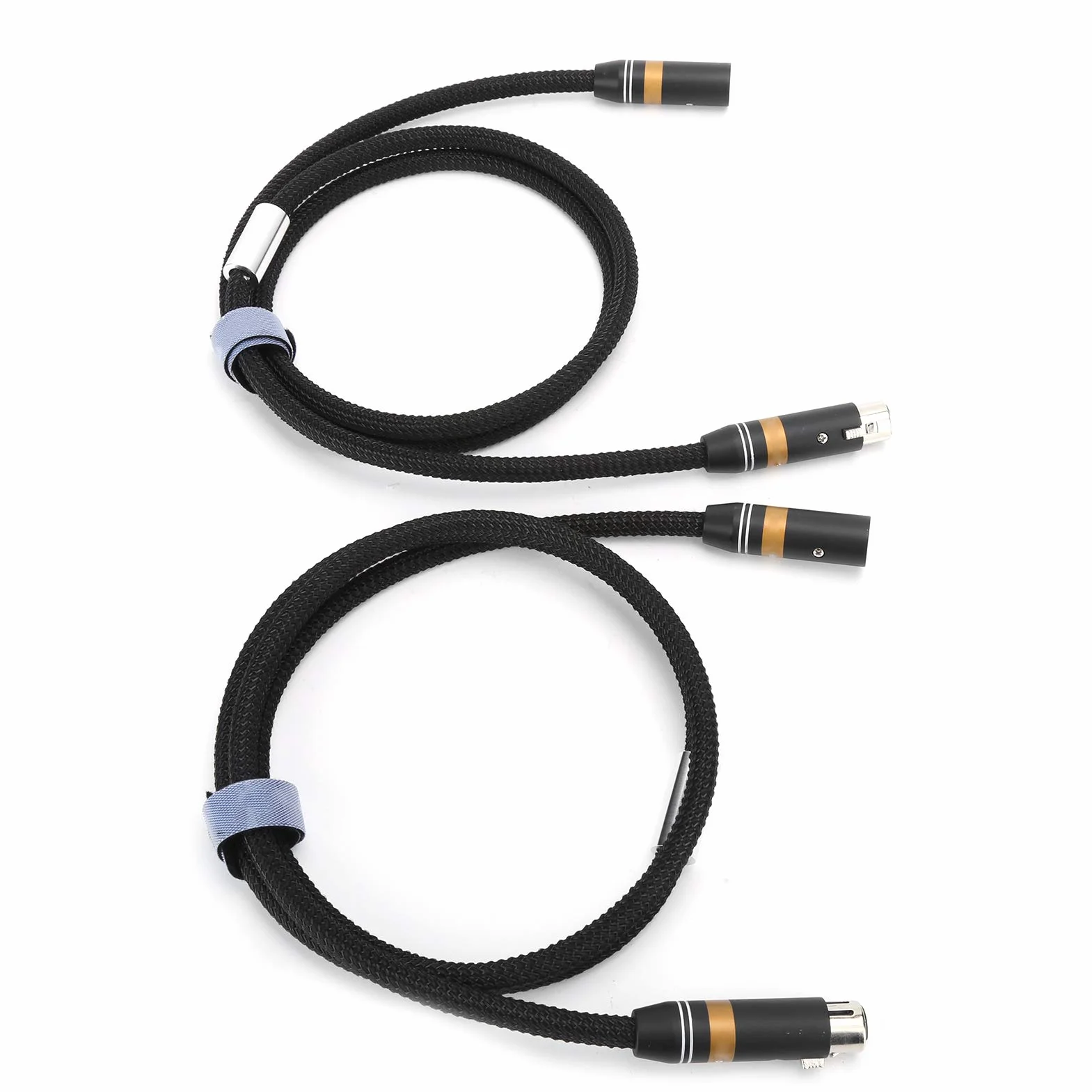 A202X XLR Męski na XLR żeński Kabel Sygnałowy Połączeniowy Wysokiej ści Kabel Przewodzący Dźwięk do Wzmacniaczy, 2 szt., Konstrukcja z Nylonowym Oplotem (2M)