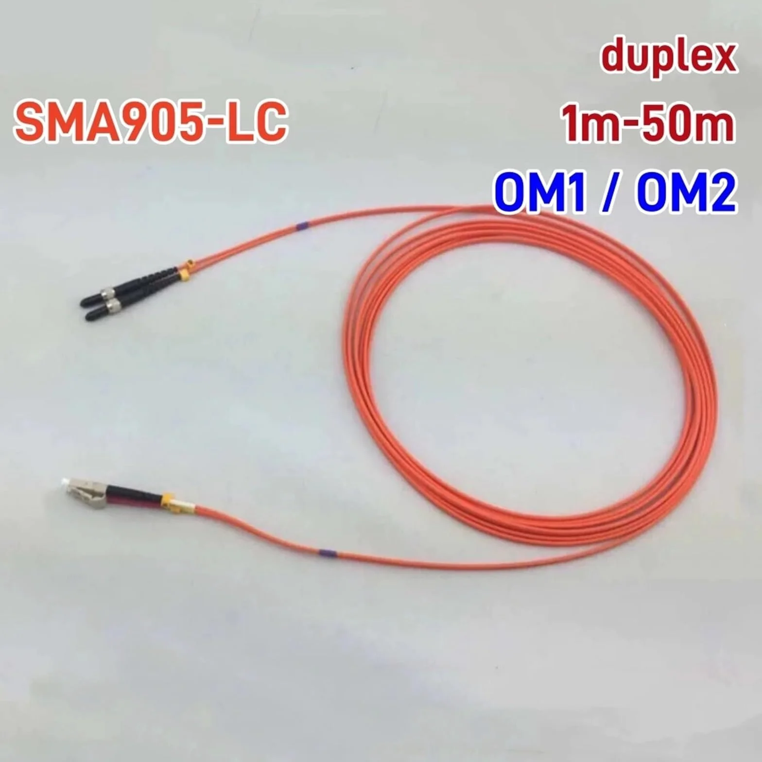 Światłowodowy kabel połączeniowy SMA-LC | Wkładka metalowa OM1 OM2 1-50M Długość wielu specyfikacji(5m 5pcs OM1)