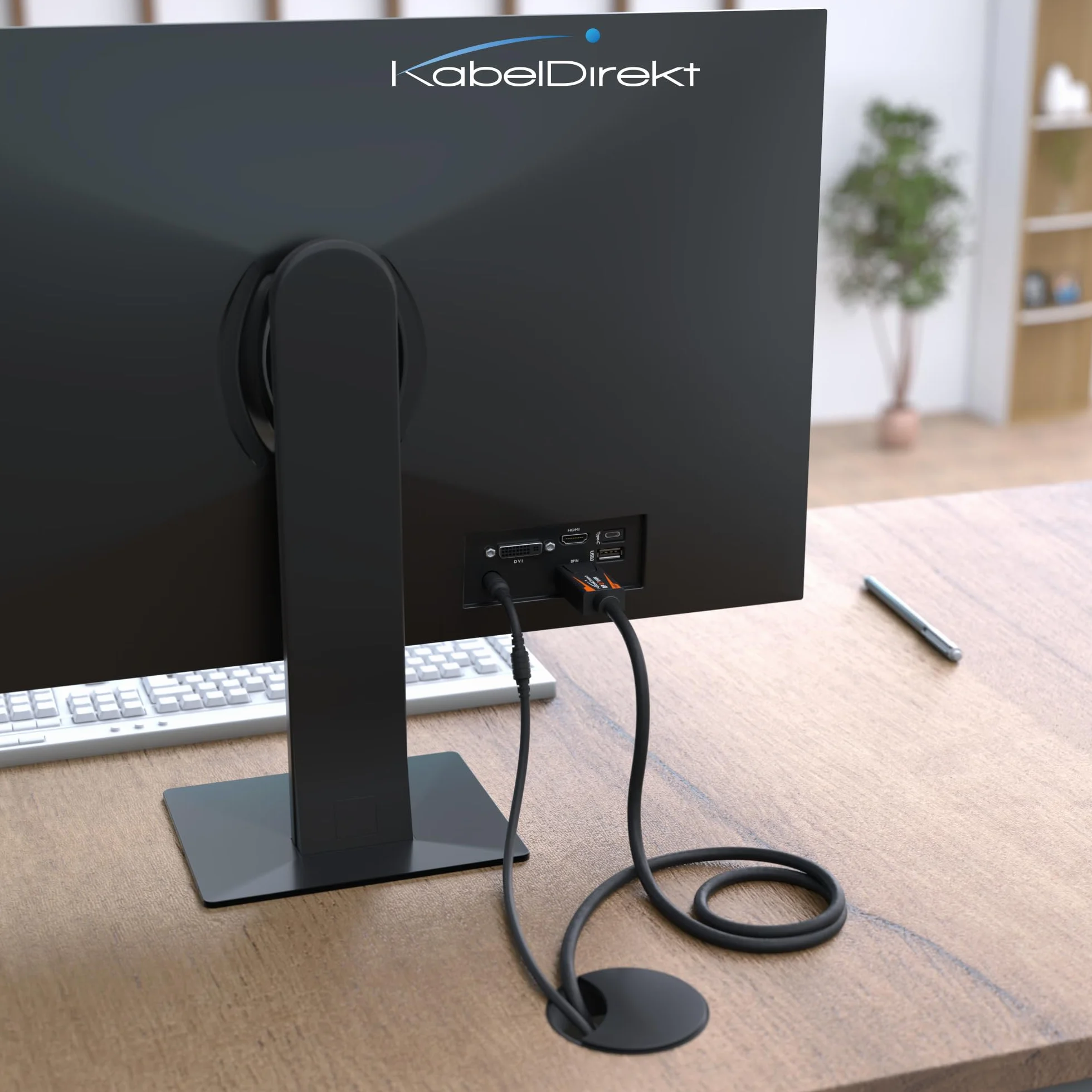 KabelDirekt Kabel DisplayPort 2.1 DP 2.1 2m UHBR DP80 80 Gb/s 16K@60Hz 8K@120Hz 4K@240Hz