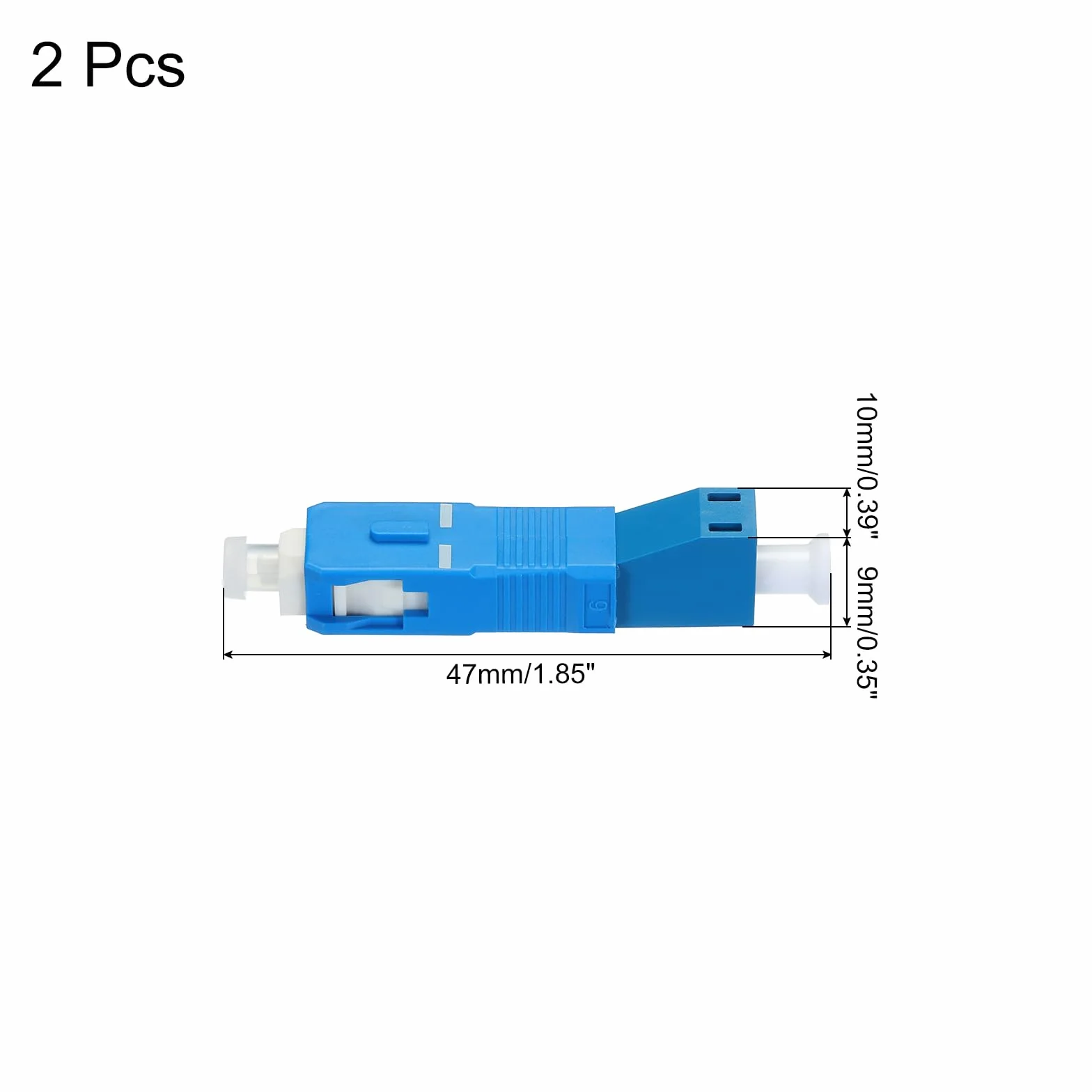 QUARKZMAN Adapter światłowodowy SC/UPC męski - LC żeński pojedynczy moduł prosty adapter SC-LC UPC do sieci internetowej złącze 2 szt