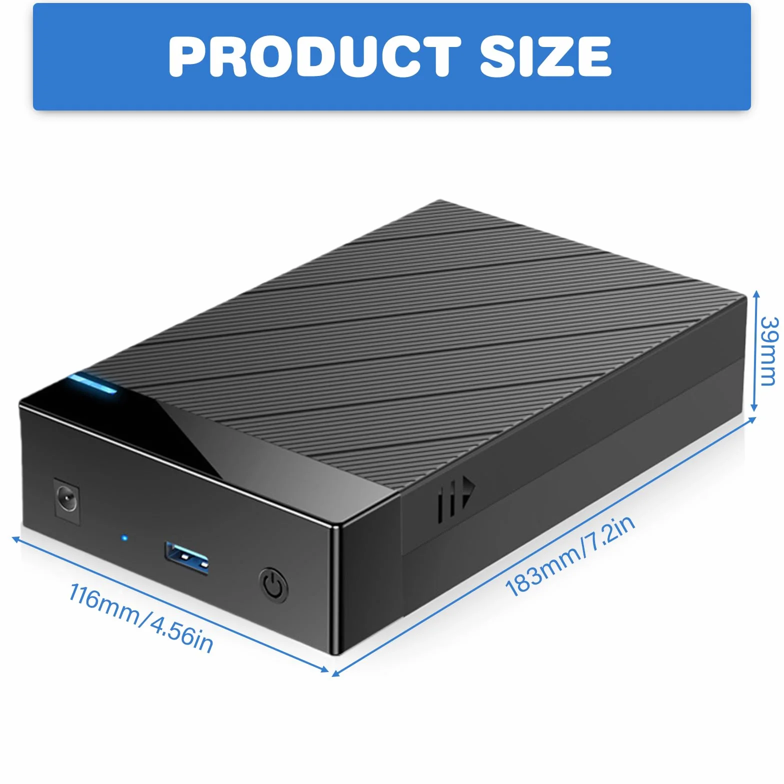 Stacja dokująca do dysków twardych 3,5 Gbps, USB 3.0 SATA HDD stacja dokująca do dysków twardych 2,5 i 3,5 cala HDD/SSD, adapter do dysków twardych z adapterem sieciowym 12 V/2 A, obsługuje UASP