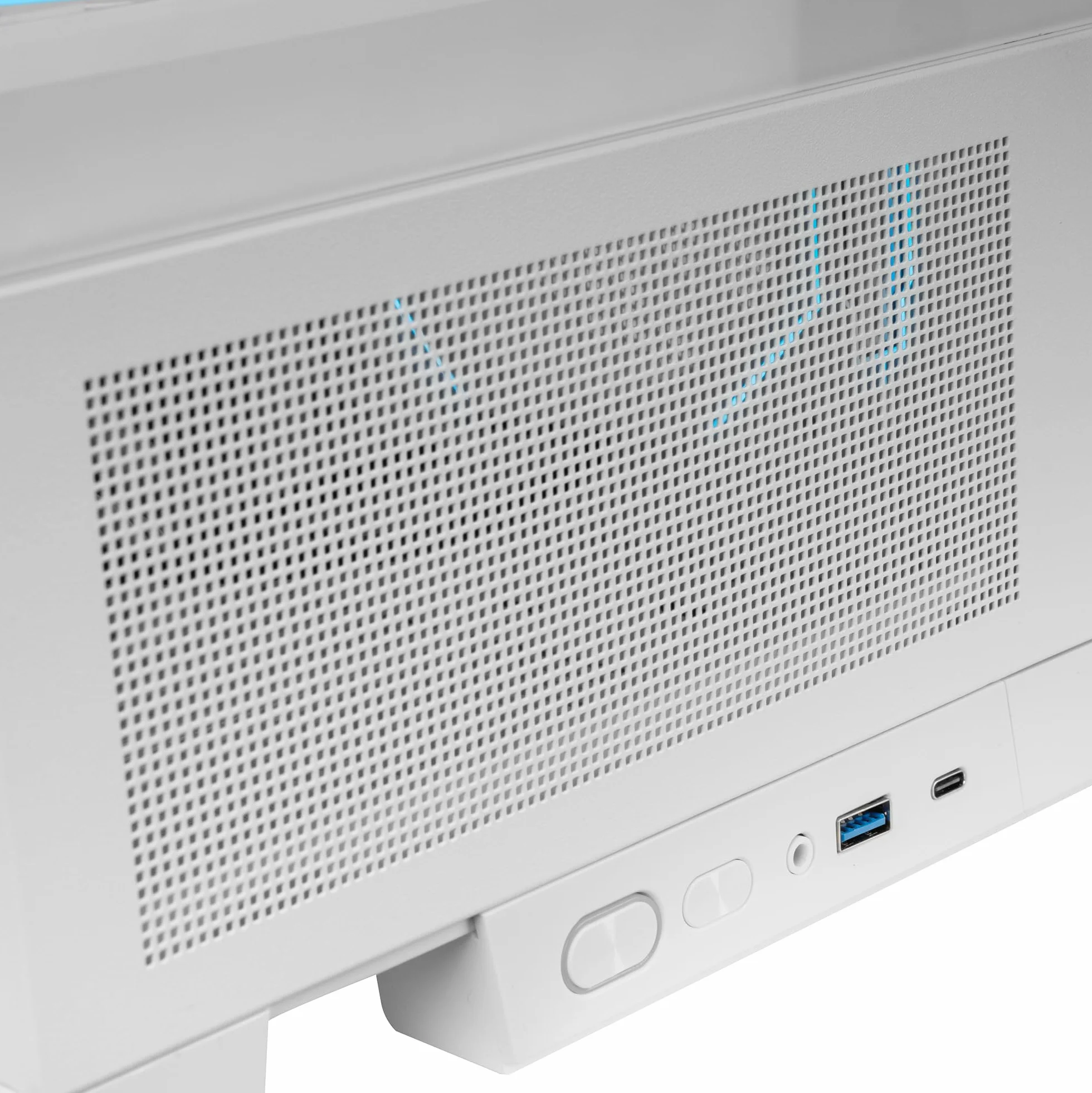 Mars Gaming MC-LCDX, Obudowa Gamingowa ATX, Zintegrowany Ekran IPS 9.16" i Złącze HDMI, Ciągłe Hartowane Szkło, Dolny Panel Full Mesh, Podwójna Komora, Wsparcie Chłodzenia Wodnego do 360mm, Biała