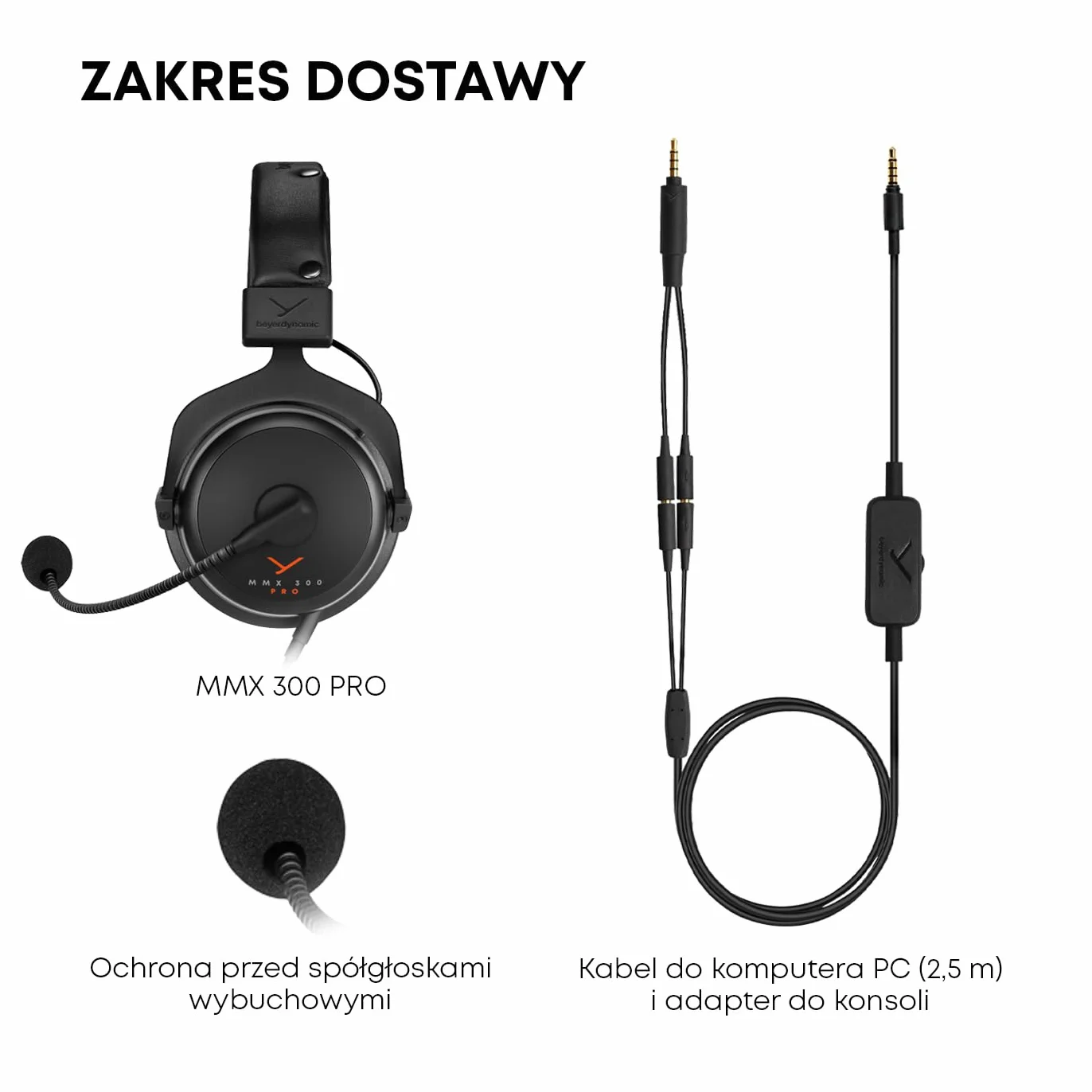 beyerdynamic MMX 300 PRO Zestaw słuchawkowy z przetwornikami STELLAR.45 i mikrofonem pojemnościowym, przewodowy zestaw słuchawkowy do gier