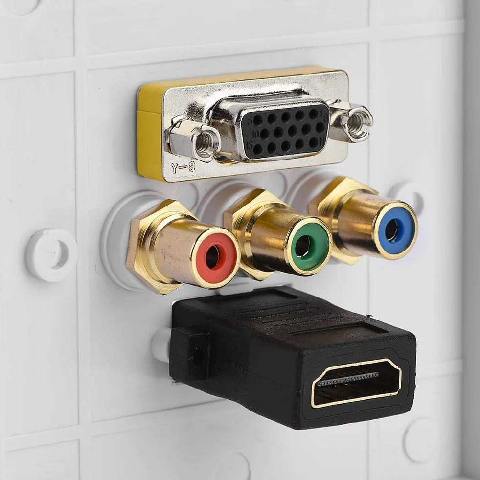 Goshyda HDMI VGA 3 w 1 wbudowany panel ścienny multimedialny audio wideo do okablowania inżynieryjnego