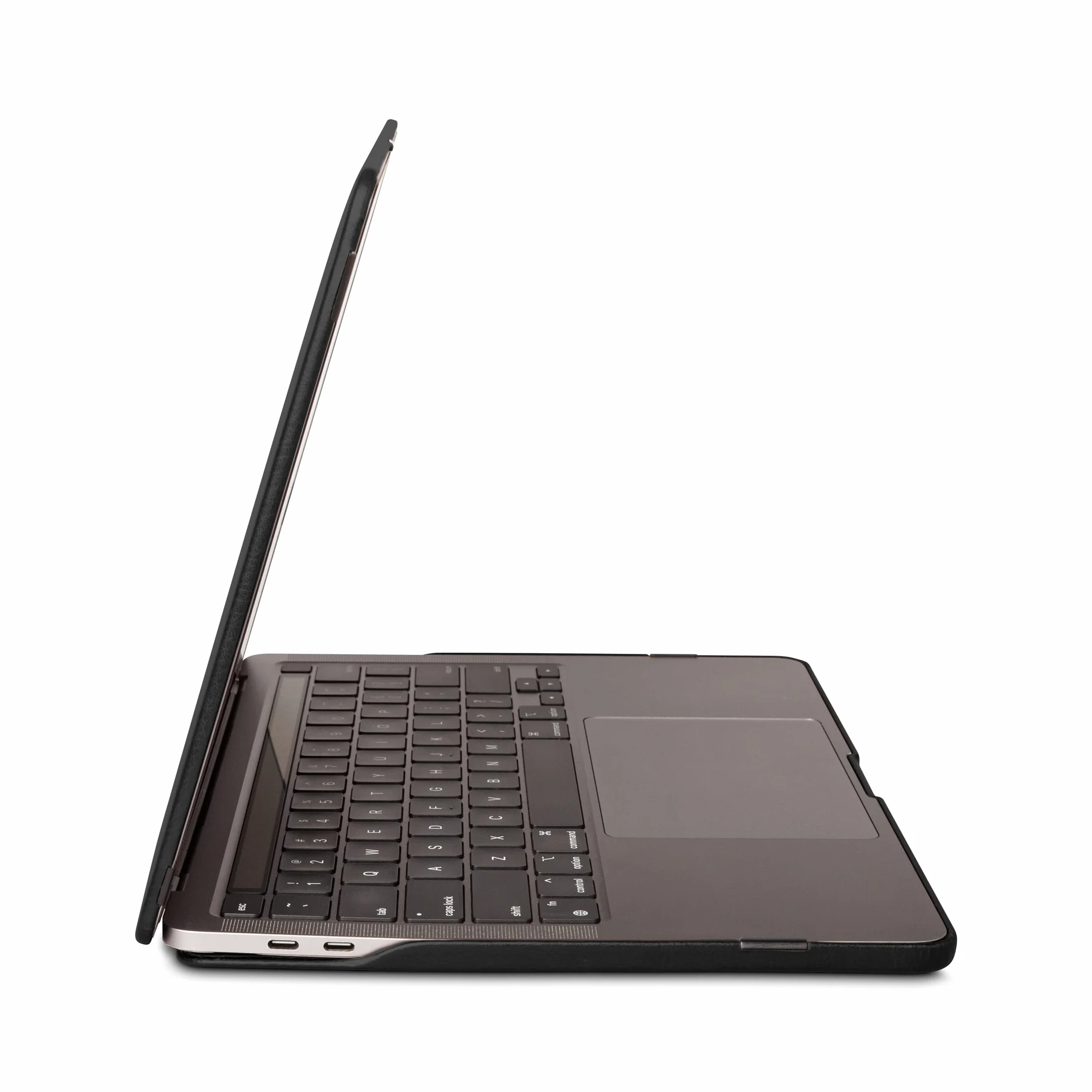 Dreem Euclid etui na MacBook Air - 15-calowe twarde etui ochronne na laptopa MacBook Air 2023, luksusowa skóra wegańska, górna i dolna obudowa dla dodatkowej ochrony - czarne