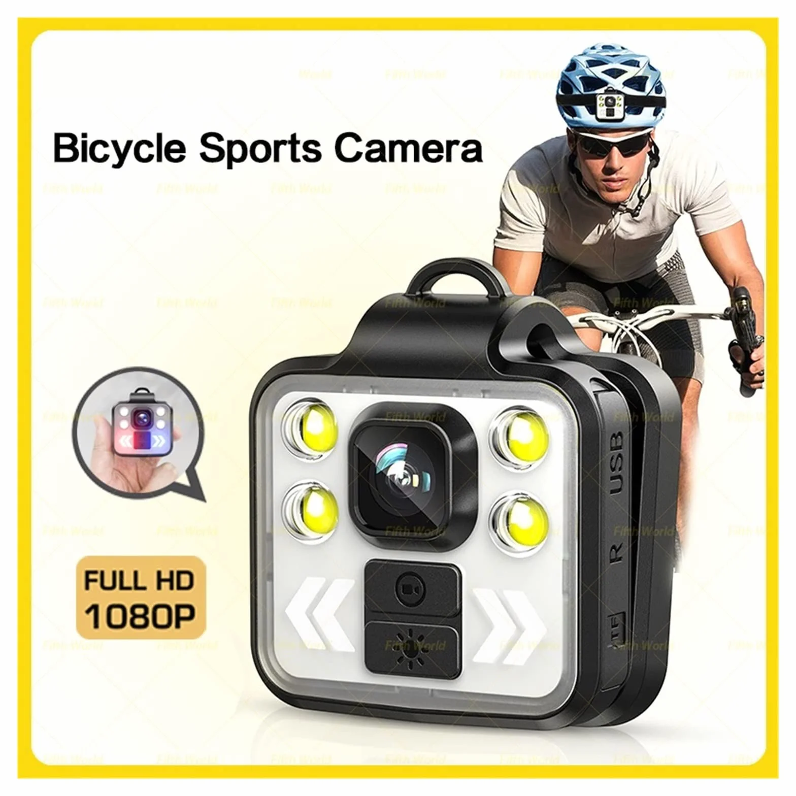 Kamera sportowa ze stabilizacją obrazu, Rowerowa kamera sportowa rower górski kask motocyklowy Action Mini kamera kamera DV Full 1080p HD samochodowy rejestrator wideo Wysoka liczba klatek na sekundę