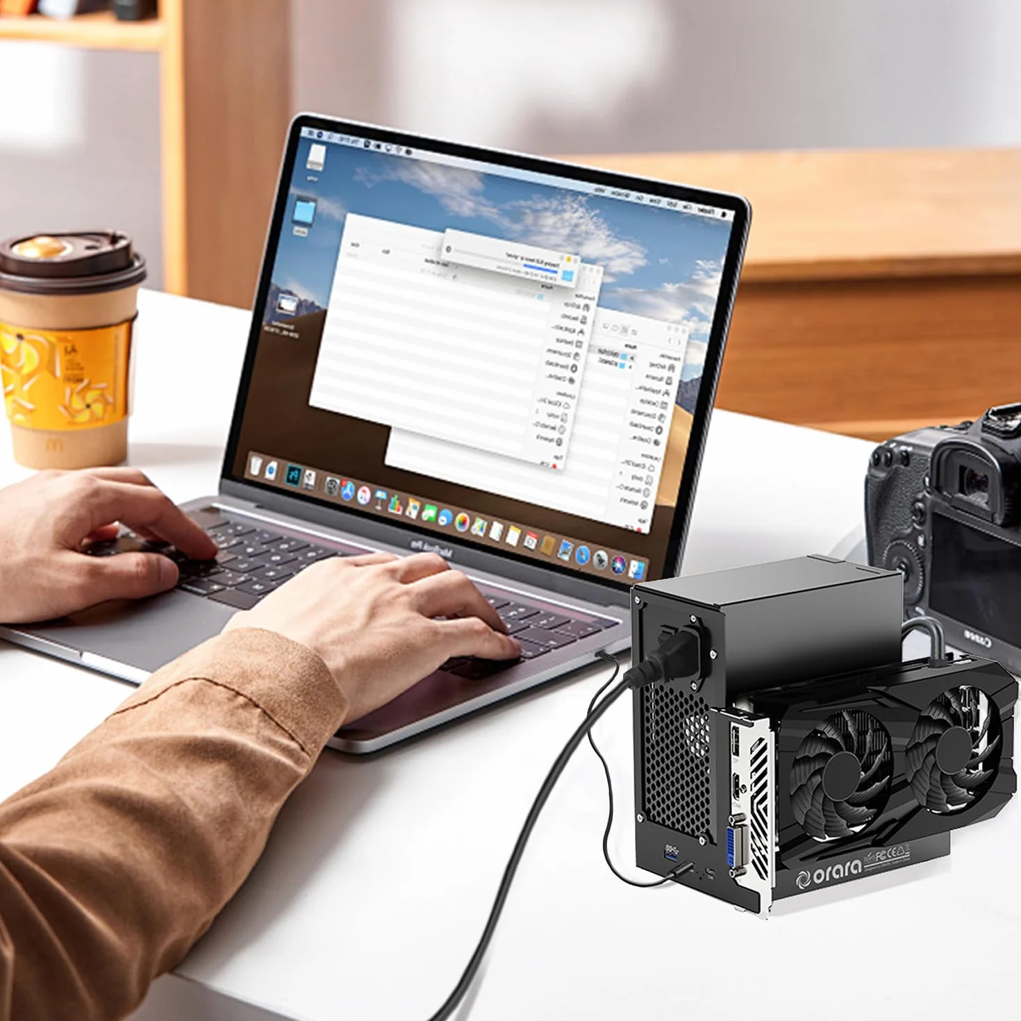 Zewnętrzna stacja dokująca GPU, obudowa mini eGPU kompatybilna z Thunderbolt 3/4, USB4 40 Gb/s, stacja dokująca do kart graficznych NVIDIA/AMD PCIe, PD 85W, Daisy Chain, DC/ATX/SFX/FLEX (ORA-GDS-01)