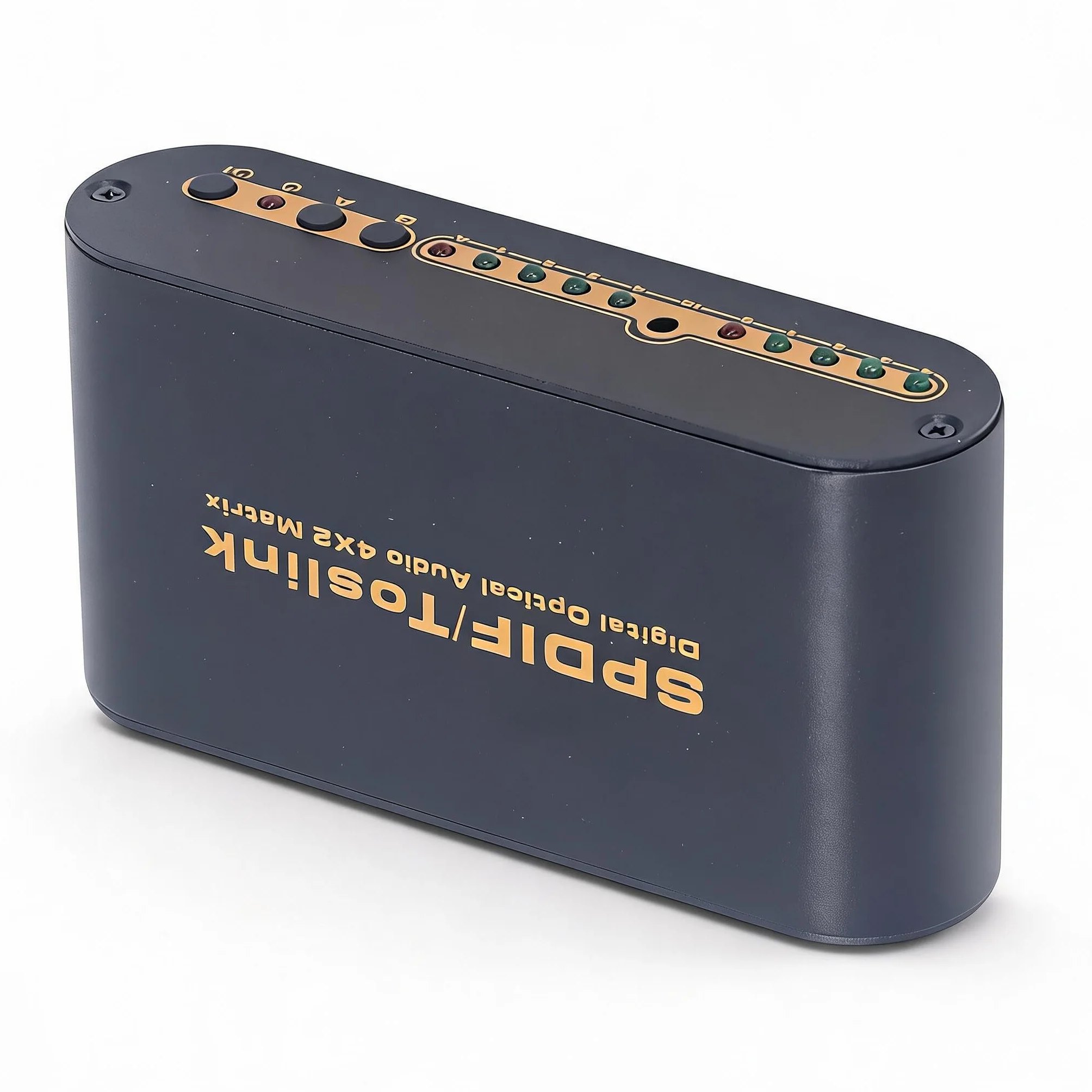 Cyfrowa Matryca SPDIF Toslink Digital Optical4x2, Cyfrowy Optyczny Przełącznik4x2 SPDIF Toslink Box z Pilotem na podczerwień (cztery Wejścia, Dwa wyjścia) (wtyczka UE)