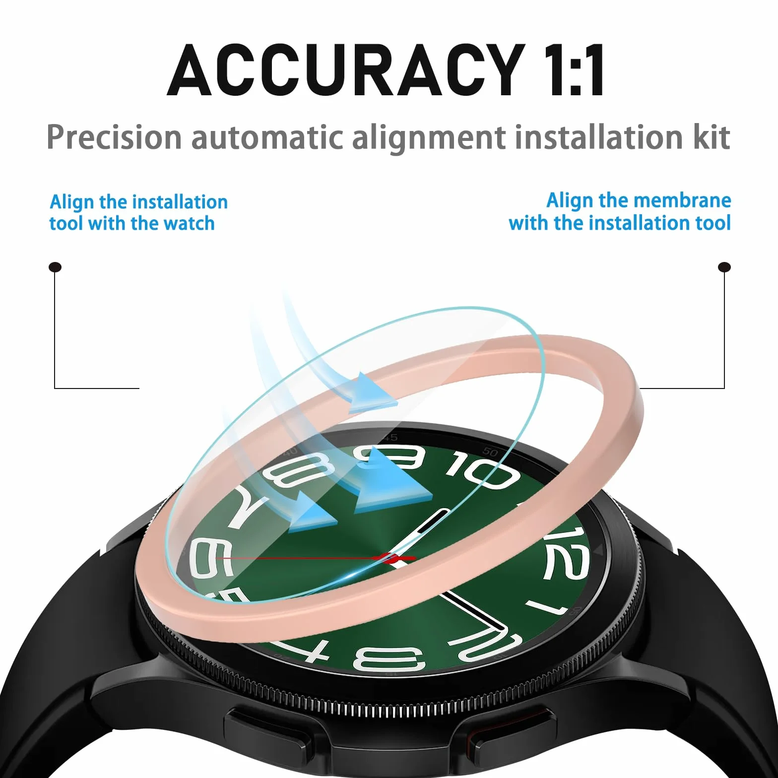 Diruite 4 Sztuki Ochraniacz Ekranu do Samsung Galaxy Watch 6 Classic 47mm,HD Szkło Hartowane Folia Ochronna do Samsung Galaxy Watch 6 Classic 47mm Smartwatch[Anti-scratch]