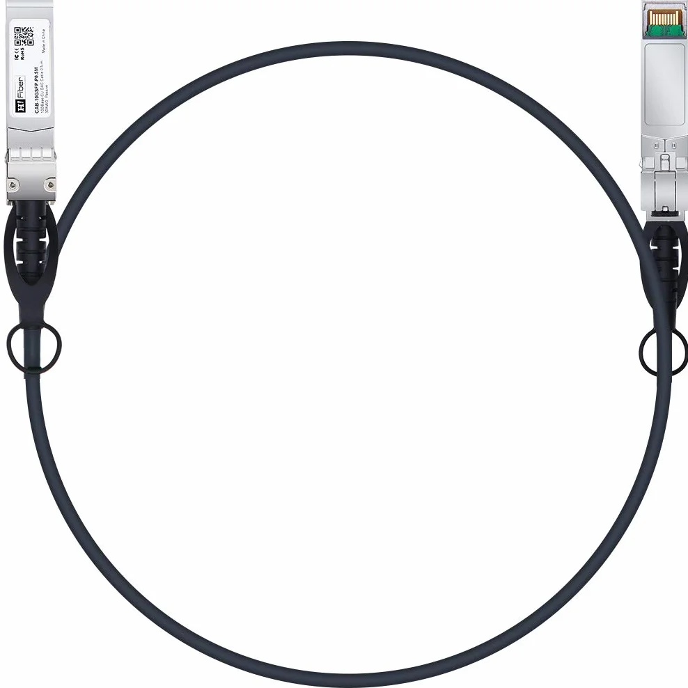 H!Fiber.com Twinax SFP+ 10GBase-CU 10GBase-CU Pasywny miedziany kabel DAC SFP+ do Cisco SFP-H10GB-CU1M, Ubiquiti, Supermicro, Netgear, Mikrotik i innych otwartych przełączników
