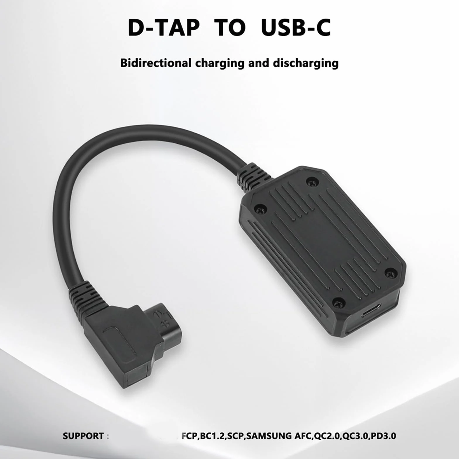 Przenośny konwerter ABS D Tap USB C dwukierunkowa tekstura ładowania do laptopów urządzeń dwukierunkowy moduł ładowania