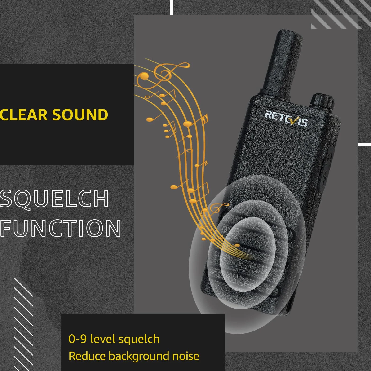Retevis RT622P Walkie Talkie Mini, 15mm Ultra-cienki, USB-C Akumulator Krótkofalówka 1620mAh Bateria, VOX, Profesjonalna Restauracja Walkie Talkie Przenośne ze Słuchawkami (4 Szt., Czarny)