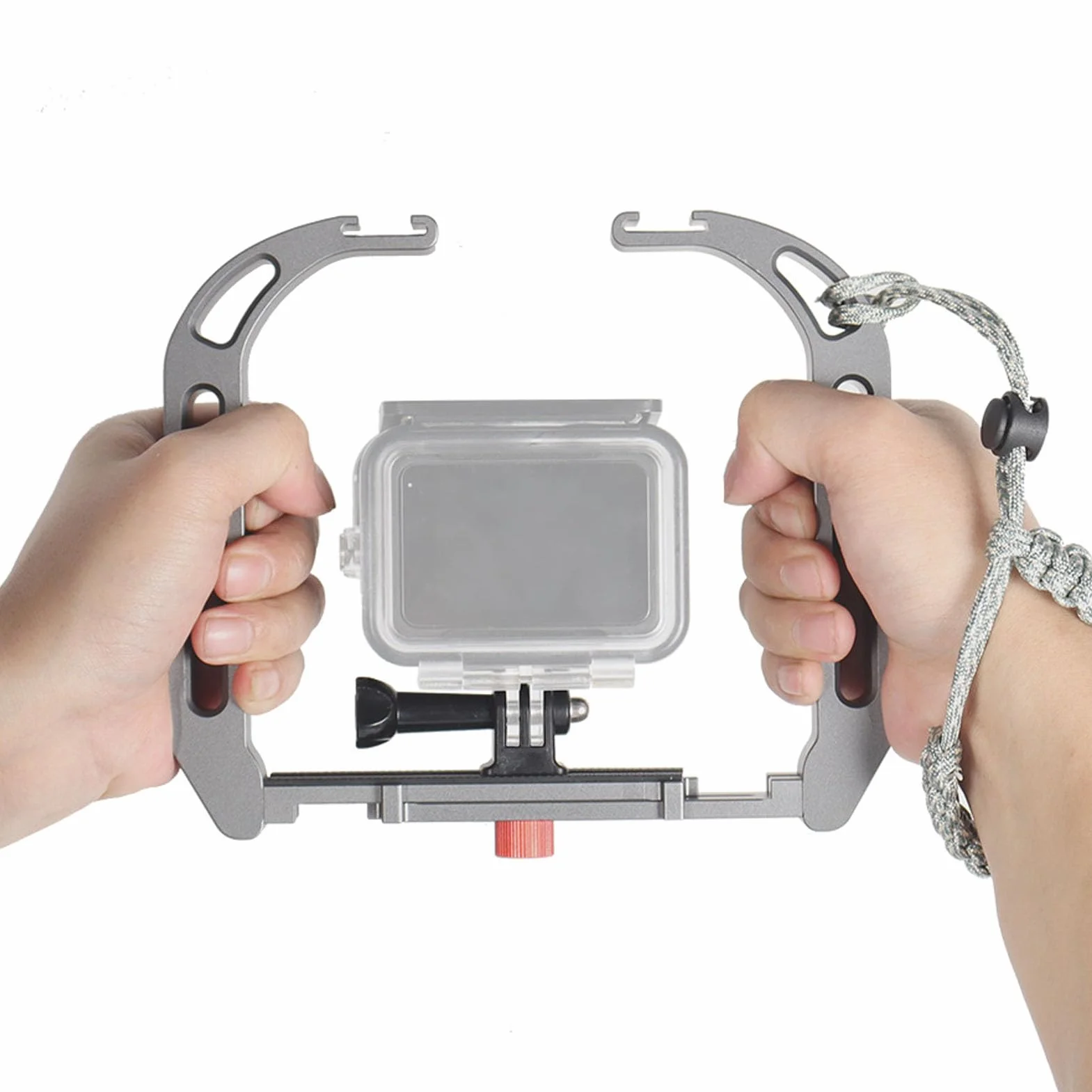 FILFEEL Zestaw Nurkowy ze Stopu Aluminium do Kamery Sportowej – Podwodny Stabilizator Kamery do Nurkowania z Ergonomicznym Uchwytem, ​​mocowania z Gwintem /4-20, Kompatybilny z Oświetleniem LED i