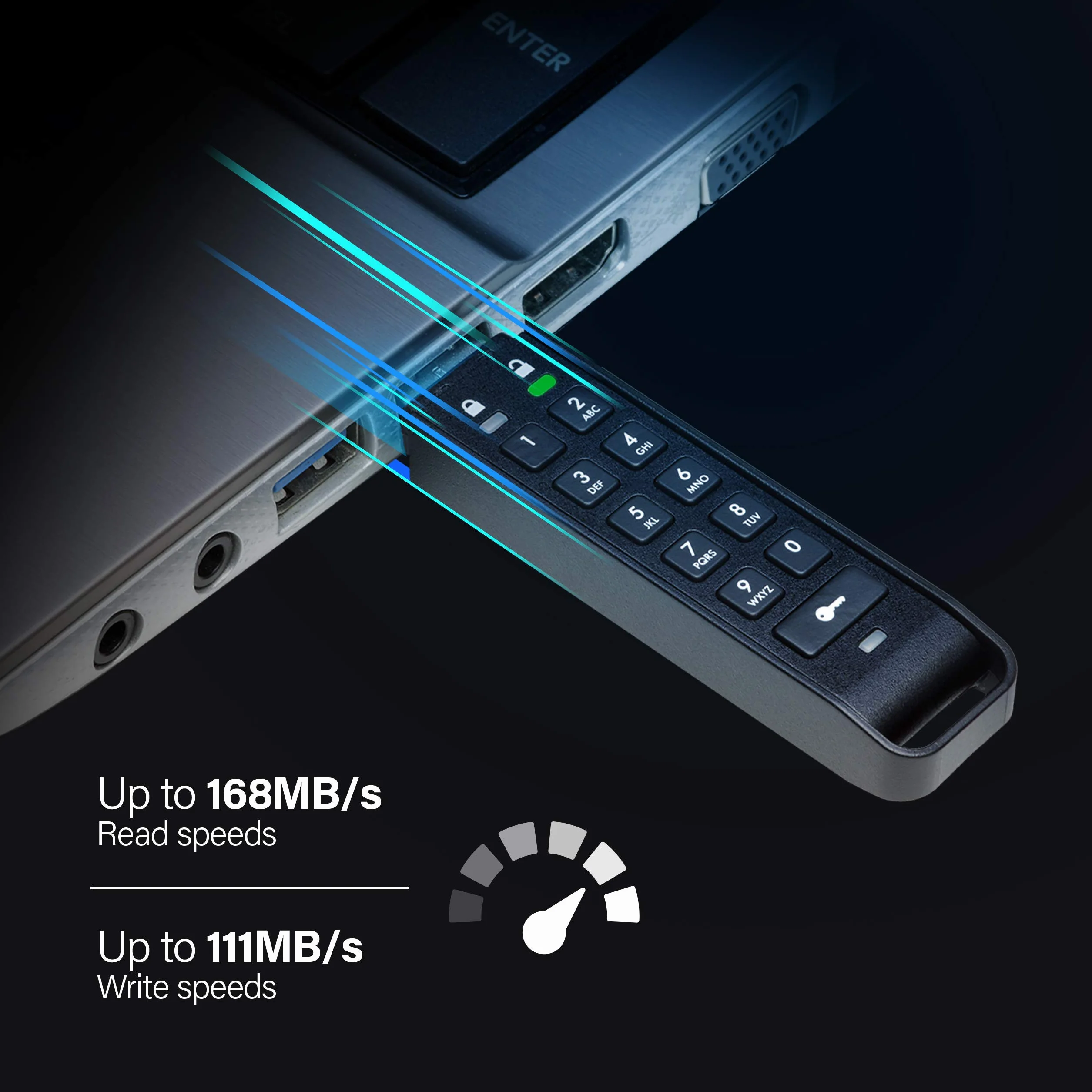 iStorage datAshur Personal2 16 GB - Bezpieczny pendrive - Chroniony hasłem - Przenośny - Szyfrowanie sprzętowe klasy wojskowej