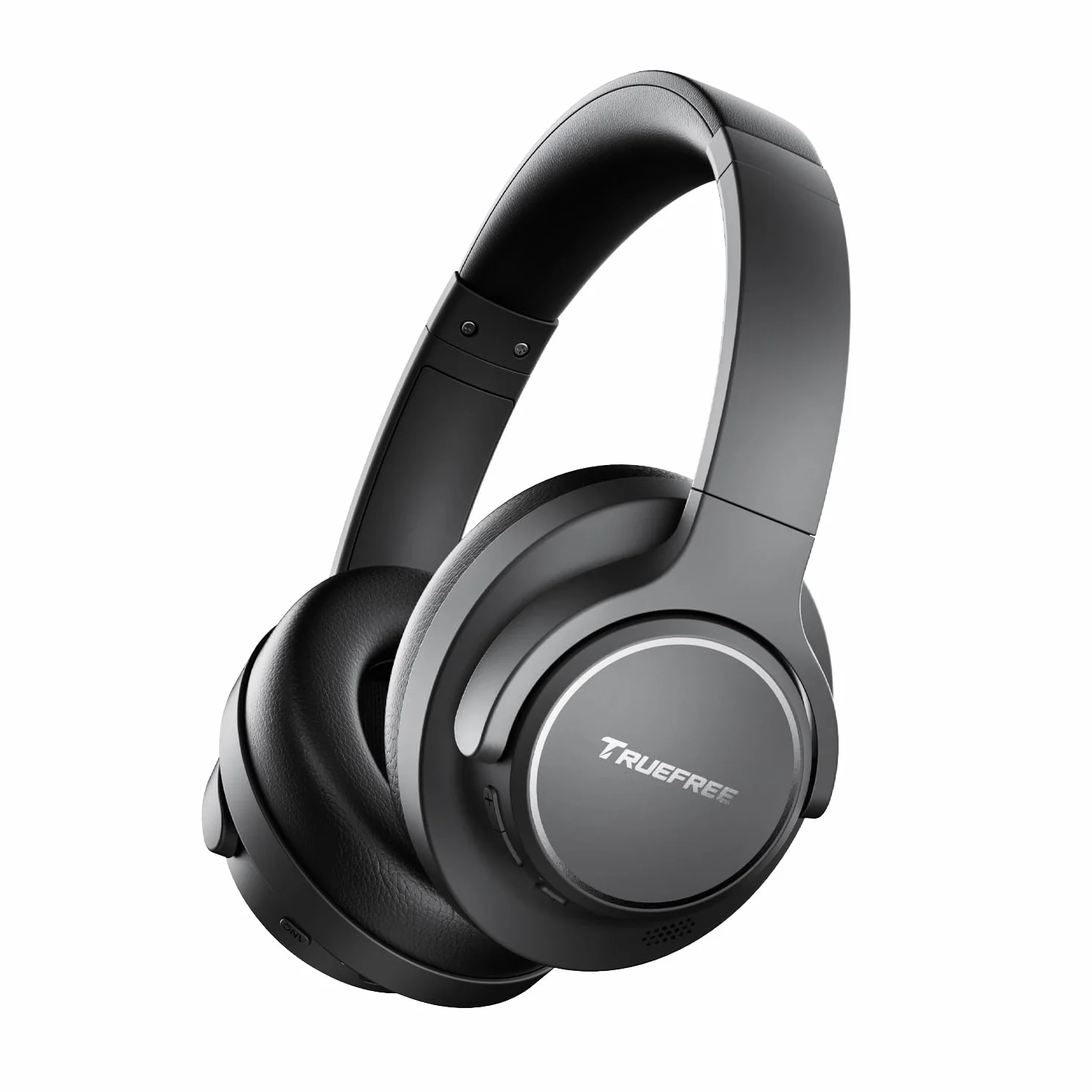 Truefree HF-10 nauszne słuchawki Bluetooth ze sterownikiem 40 mm, ANC -45 dB, dźwięk przestrzenny, akumulator 125 h, mikrofon AI, aplikacja, tryb gier, składany, USB-C, AUX, zestaw słuchawkowy z