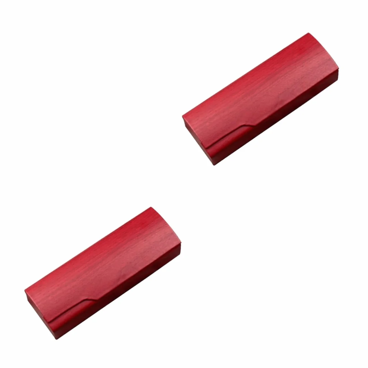 Etui na okulary, 2 sztuki etui na okulary etui na okulary drewniane etui na okulary podróżne skórzane etui na okulary przeciwsłoneczne kwadratowe/372