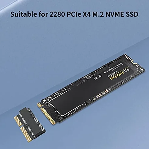 ANYOYO M.2 NVMe SSD Convert Adapter Card do Upgrade MacBook Air 2013 2014 2015 2016 2017 i Mac Pro Retina 2013 2014 2015 (czarny)