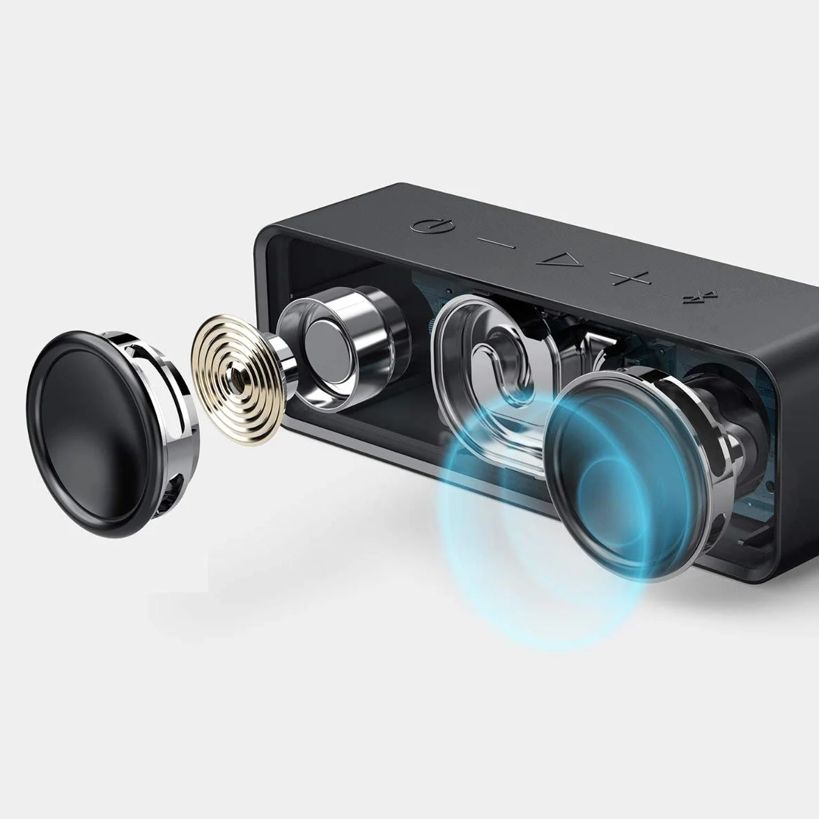 Ulepszony głośnik Bluetooth Soundcore firmy Anker, wodoodporność IPX5, dźwięk stereo, bateria wystarczająca na 24 godziny, kompaktowy głośnik bezprzewodowy do iPhone'a, Samsunga i innych urządzeń