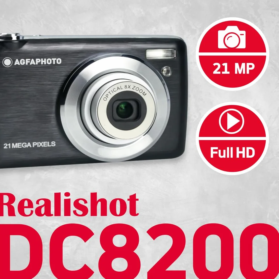 AGFAPHOTO Realishot dc8200 noir + sac et Carte sd