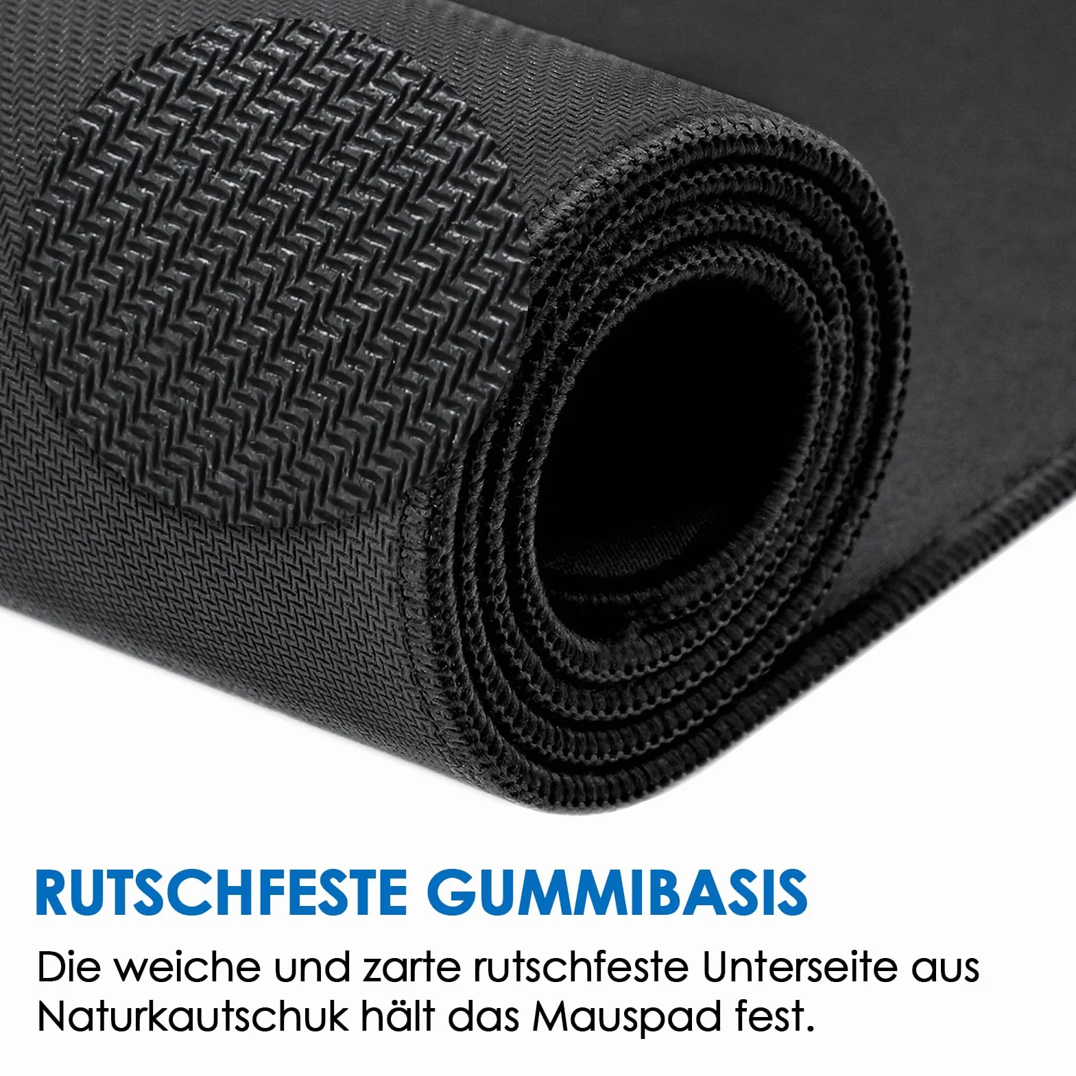 KTRIO Duża podkładka pod mysz do gier 800x400x3mm XL z przeszytymi krawędziami antypoślizgowym spodem
