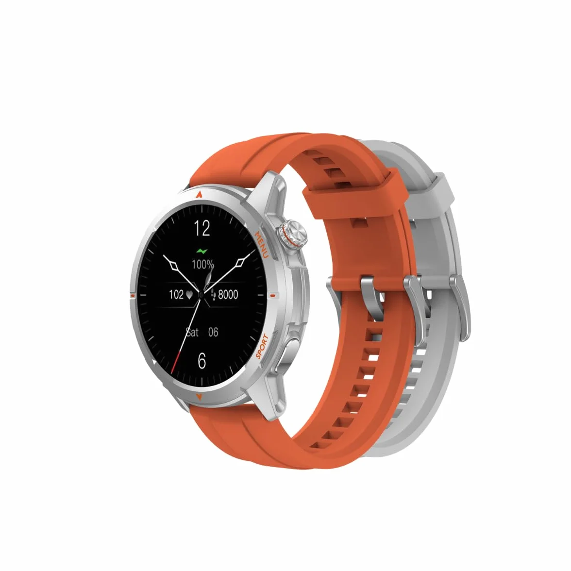 Beafon, Smartwatch 601, zegarek na rękę, wyświetlacz AMOLED 3,63 cm, szkło panda, kompas, wysokościomierz, IP68, 5ATM, tryb sportowy, tętno, tlen we krwi, krokomierz, połączenia Bluetooth, GPS