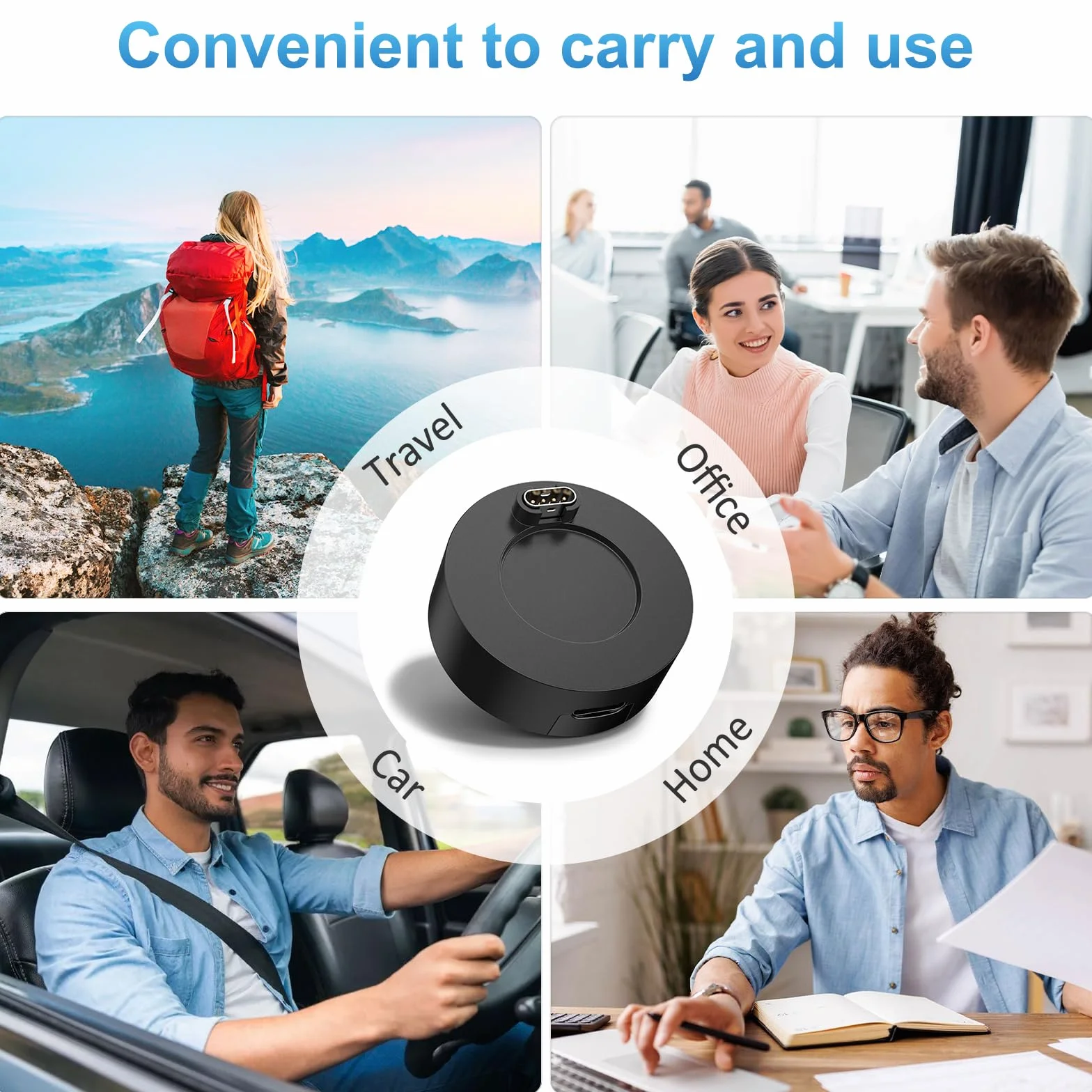Adapter do zegarka Garmin, kabel USBC i stacja ładująca do Garmin Fenix, Forerunner, Venu, Approach, Vivoactive (czarny)