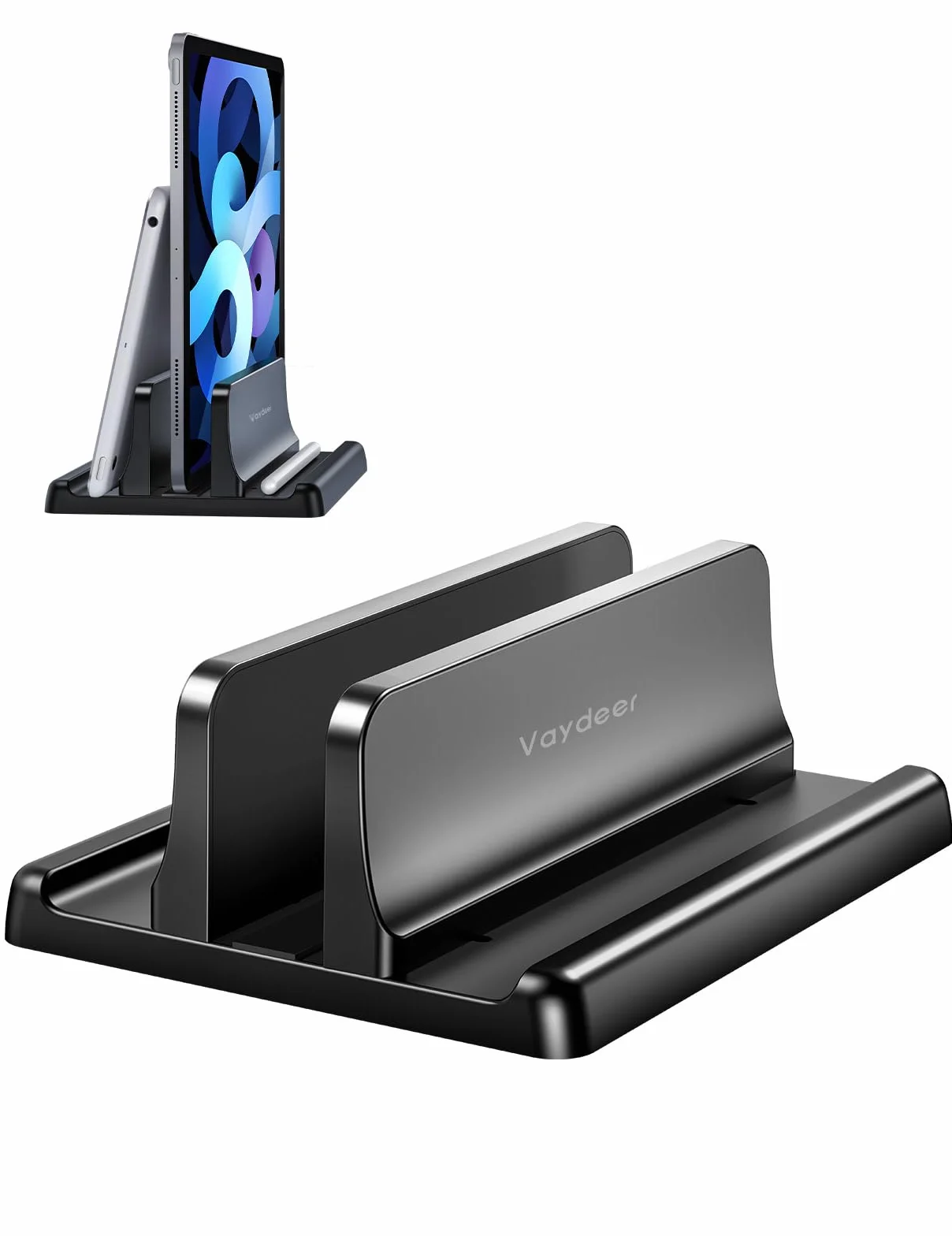 VAYDEER Stojak pionowy do laptopa 3 w 1 kompatybilny z MacBook Air Pro iPad tablet notebook do 17,3" biały