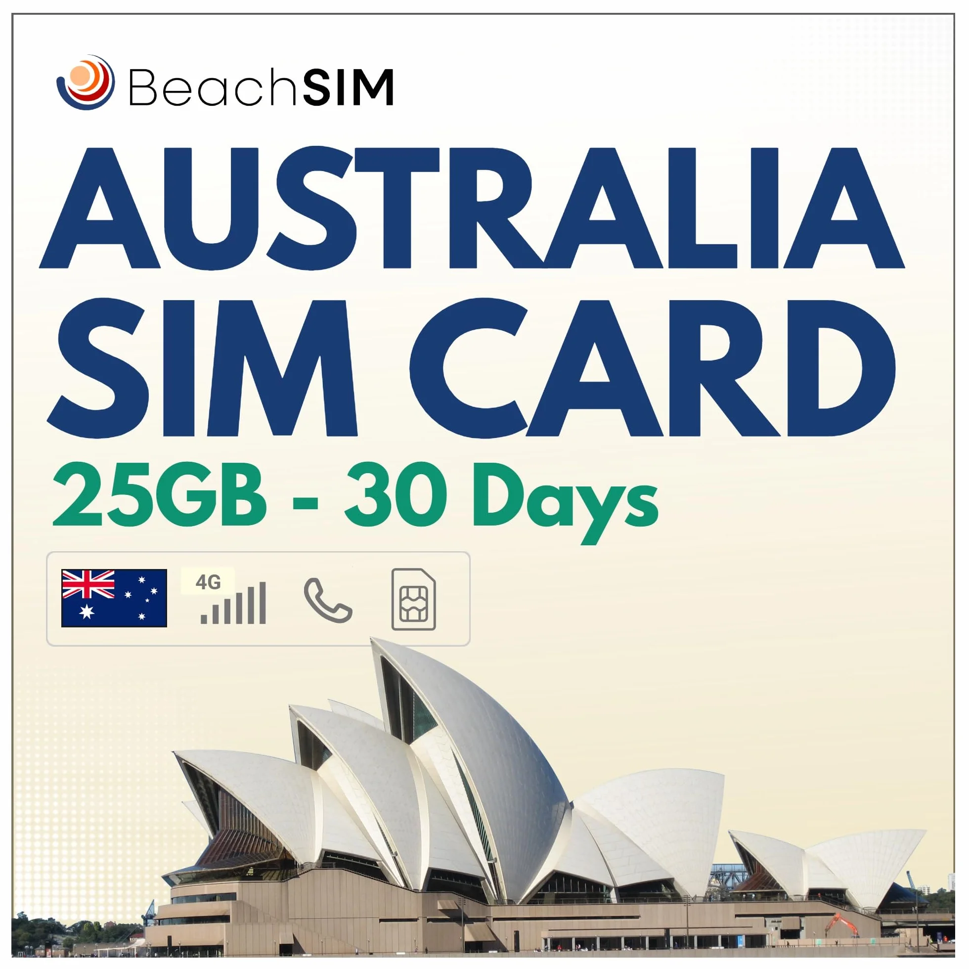 Karta SIM Lebara Australia przedpłacona na 30 dni, 25 GB, połączenia krajowe i międzynarodowe z rejestracją dowodu osobistego.