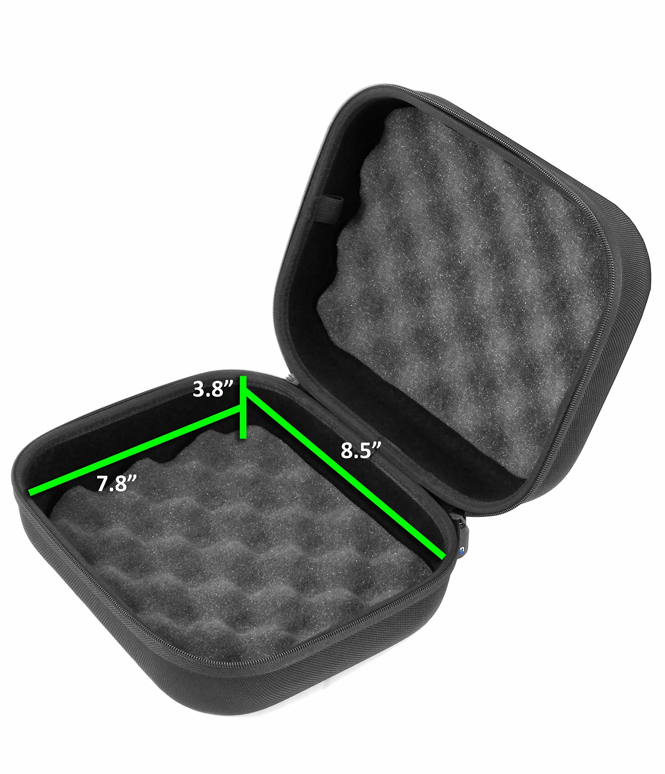 CASEMATIX Etui na lornetkę z wkładką z pianki absorbującej uderzenia, twarda obudowa, wzmocnione zamki błyskawiczne, wygodny gumowy uchwyt podróżny i torba na akcesoria