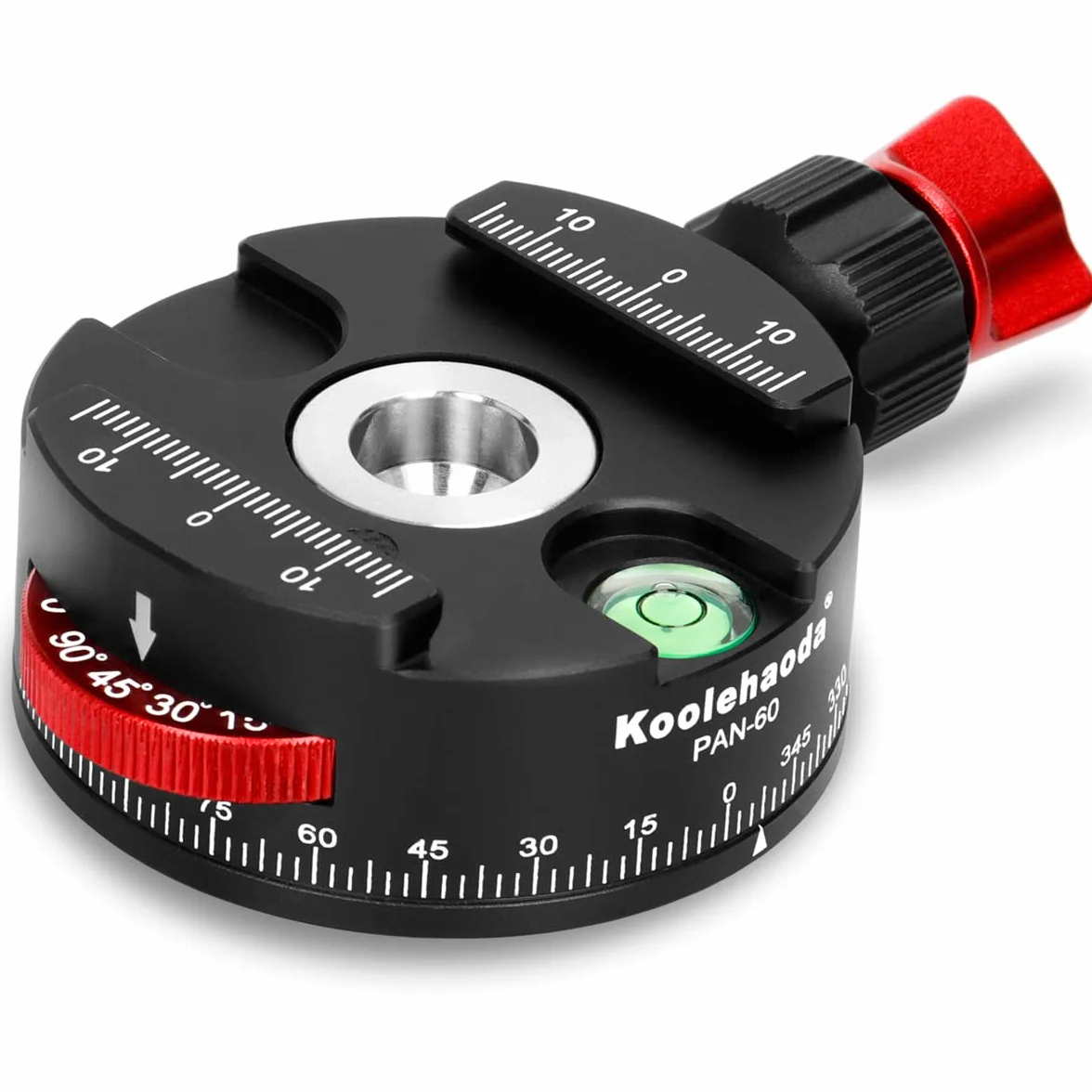 Koolehaoda W pełni metalowa panoramiczna głowica statywu 360° z rotatorem indeksującym kompatybilna z płytą szybkiego zwalniania Arca Swiss