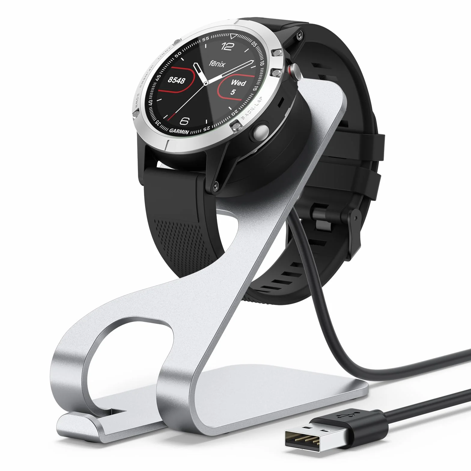 Stacja ładująca Garmin Fenix 8 7 7S 7X 6 6S 6X 5 5S 5X Plus, Venu 2/2 Plus/3/Sq/Sq 2, ładowarka zastępcza USB A 100 cm