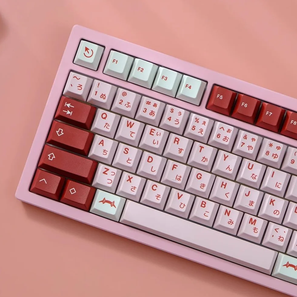 Darling 02 różowa nasadka klawiszy, japońskie anime Cherry Profile Keycap do klawiatury mechanicznej