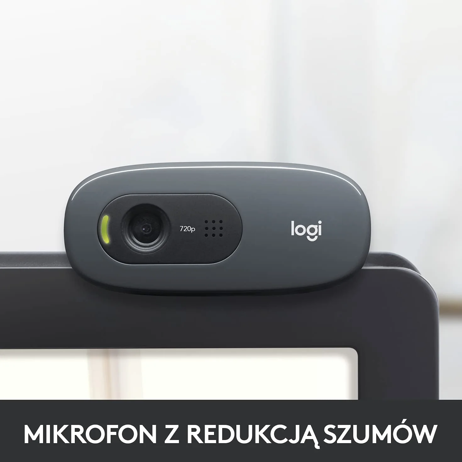 Logitech C270 Kamera Internetowa, Hd 720P, Pole Widzenia 60°, Korekta Ekspozycji, Złącze Usb, Redukcja Szumów, Uniwersalny Uchwyt, PC/Mac/Laptop/Tablet/Chromebook - Czarny