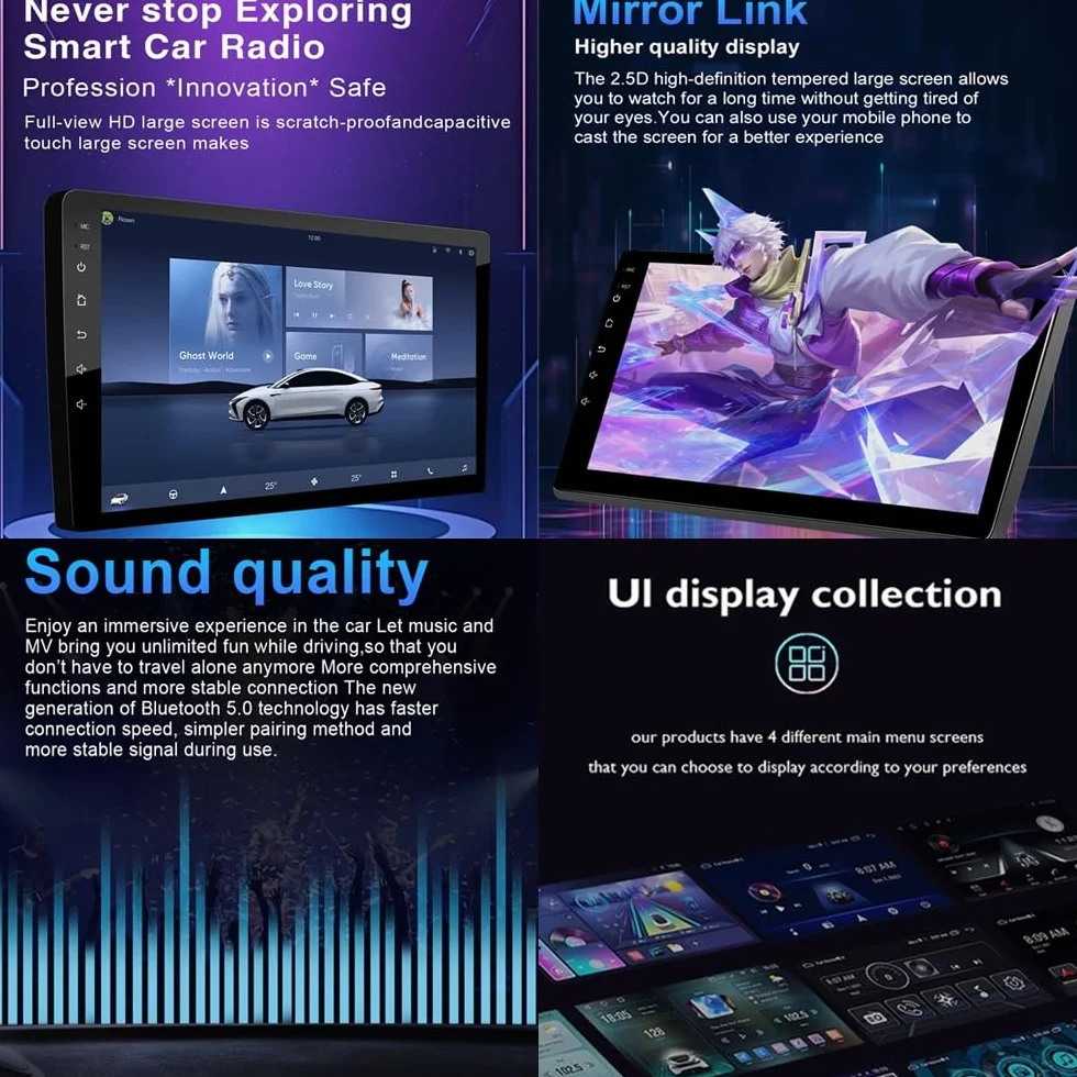 Radio Samochodowe dla Honda Jazz 3 2015-2020 Fit 3 GP GK 2013-2020 Przenośny OdtwarzaczDotykowym Hd, Bluetooth, Wi-Fi, Radiem, Wideo I Muzyką; Mirror Link, 8 Rdzeń 8G+256G