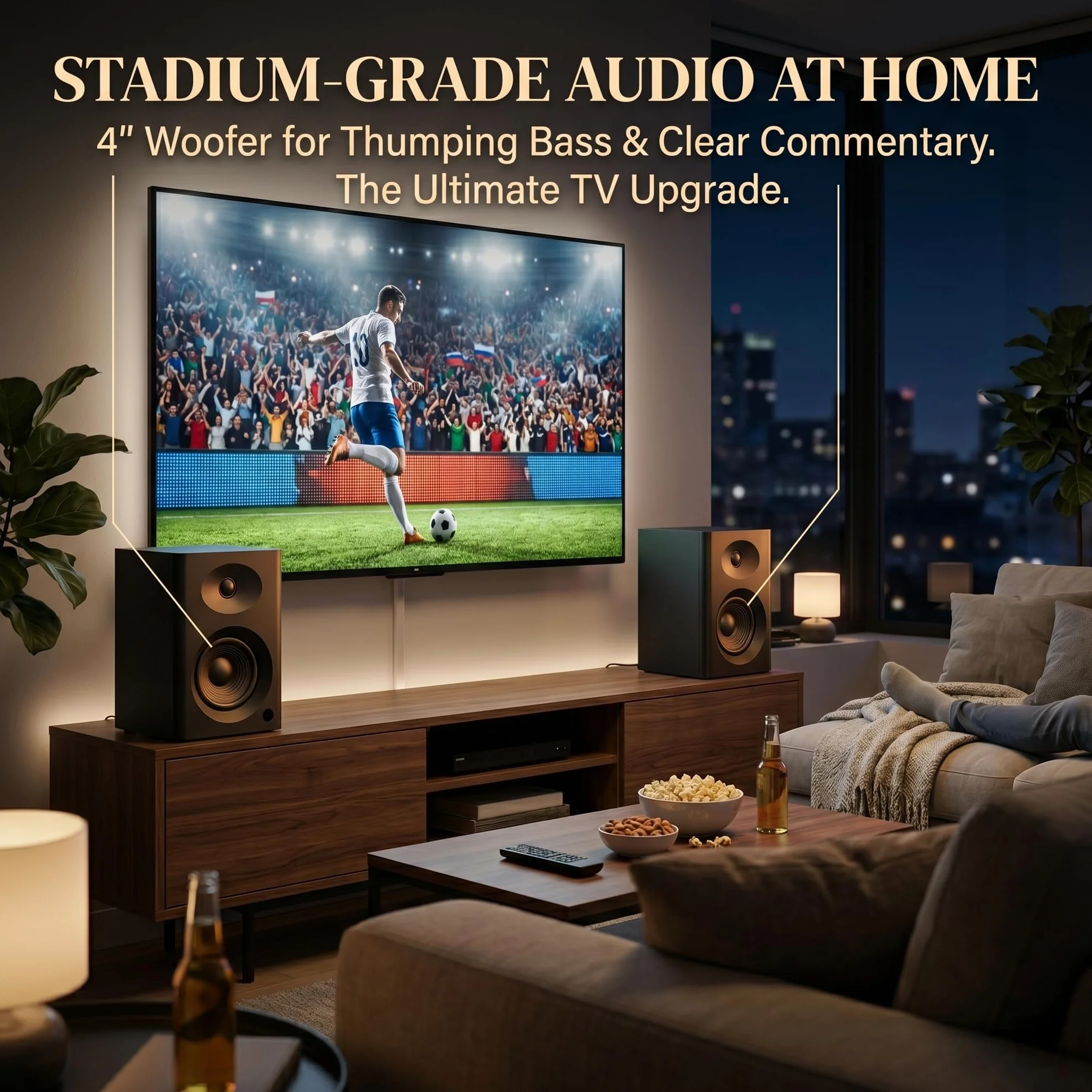 Głośniki półkowe z głębokim basem, szczytowa moc 80 W, głośniki komputerowe HiFi, 10 cm, stacjonarny system audio do domowej rozrywki, gramofonu, pary, orzech włoski