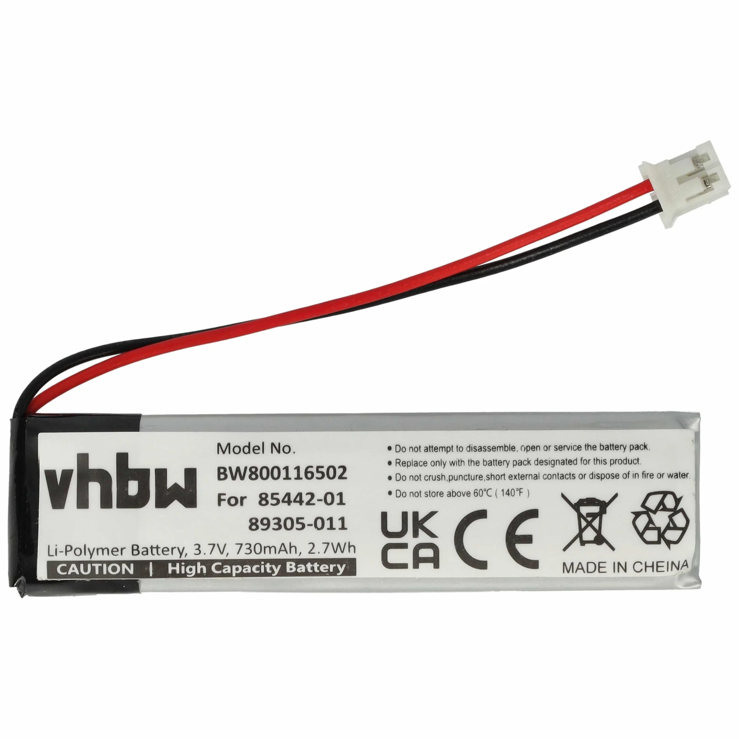 vhbw Akumulator kompatybilny z Plantronics Calisto P620, 730 mAh, 3,7 V, litowo-polimerowy