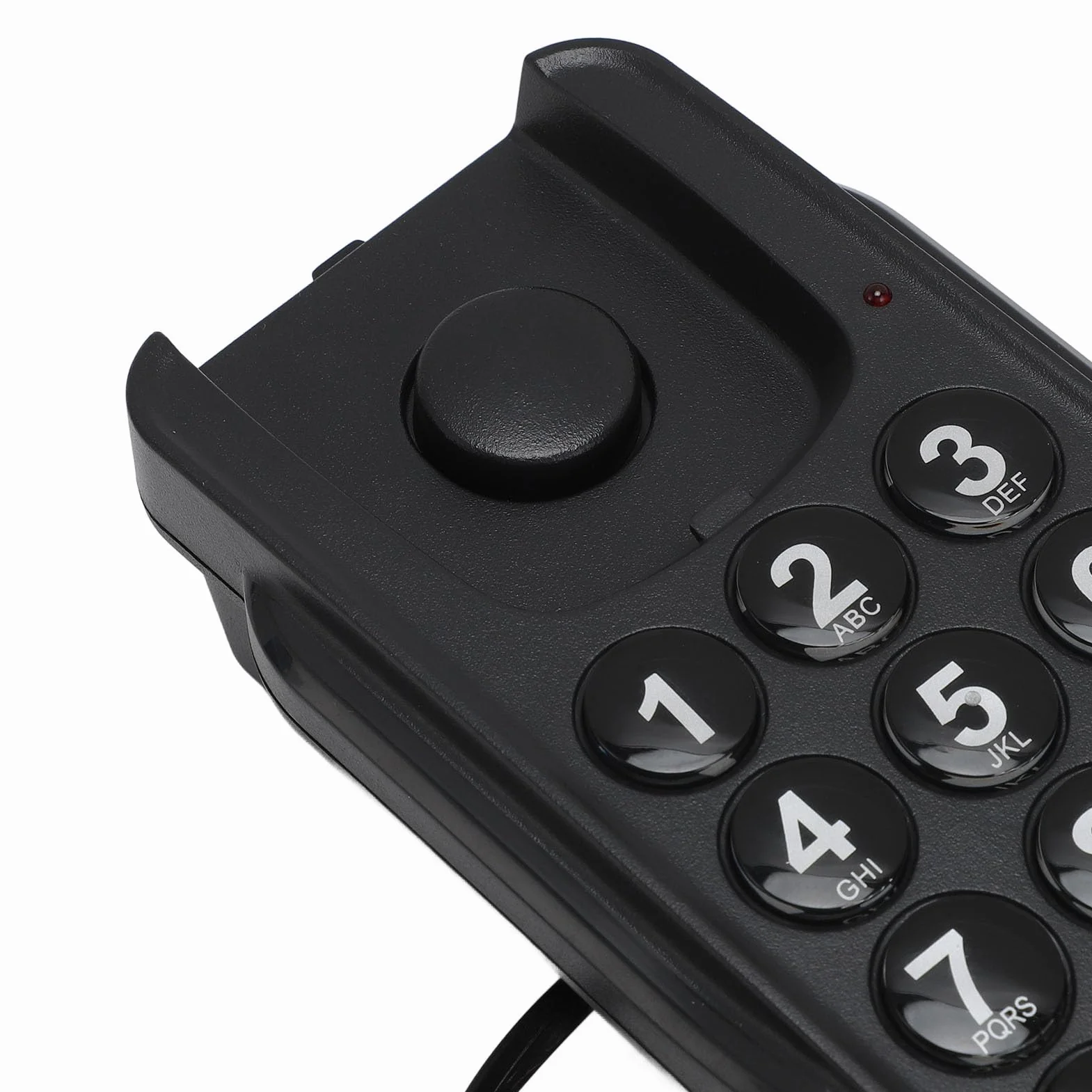 Annadue Telefon ścienny do biur hotelowych, przewodowy, z regulacją głośności, sygnałem dzwonka i ponownym wybieraniem (czarny)