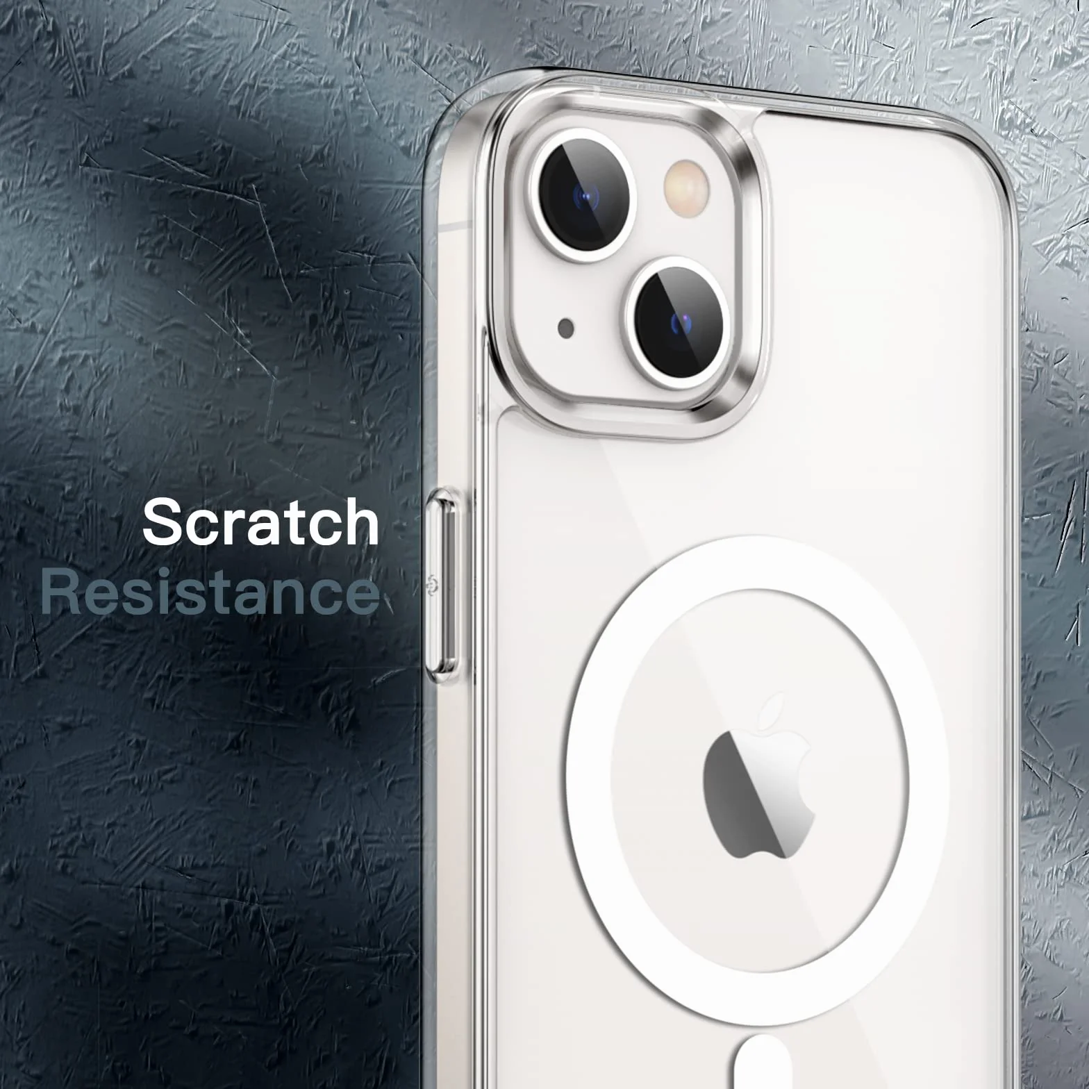 JETech Magnetyczna Etui dla iPhone 13 6,1 Cala Kompatybilny z MagSafe Bezprzewodowy Ładowanie Odporny Wstrząsy Case Przezroczysty Tył