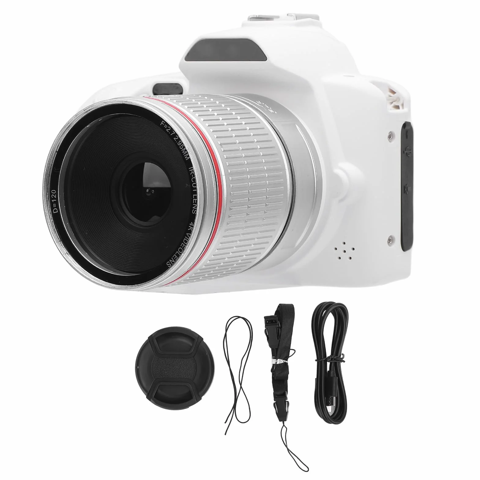 Cyfrowy Aparat Fotograficzny 4K do Fotografii, 64 MP Aparat z 16-krotnym Zoomem Cyfrowym i funkcją zapobiegającą Drganiom do Vlogowania na YouTube z 3-calowym Ekranem IPS